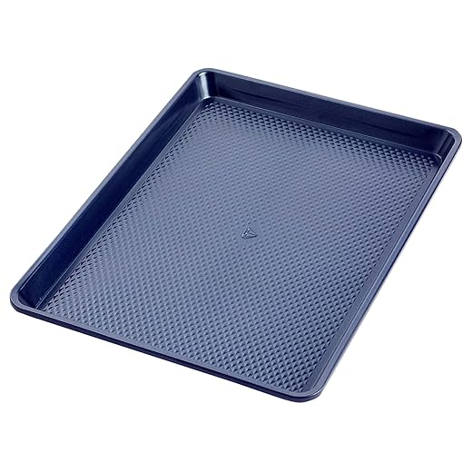 Blue Diamond Bakeware Diamond Infused Ceramic Nonstick, 13" x 9" Quarter Cookie Sheet Baking Pan, Dishwasher and Freezer Safe, PFAS-Free, Blue