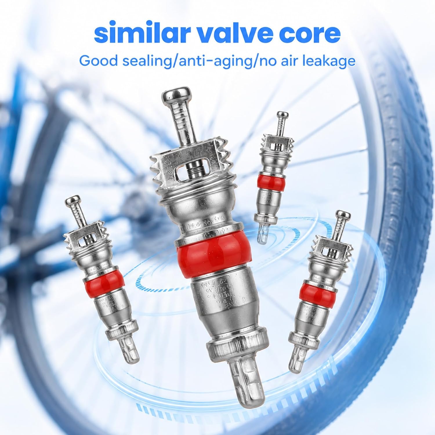 100 PCS Valve Core, Stainless Steel Valve Stem Core Replacement Kit