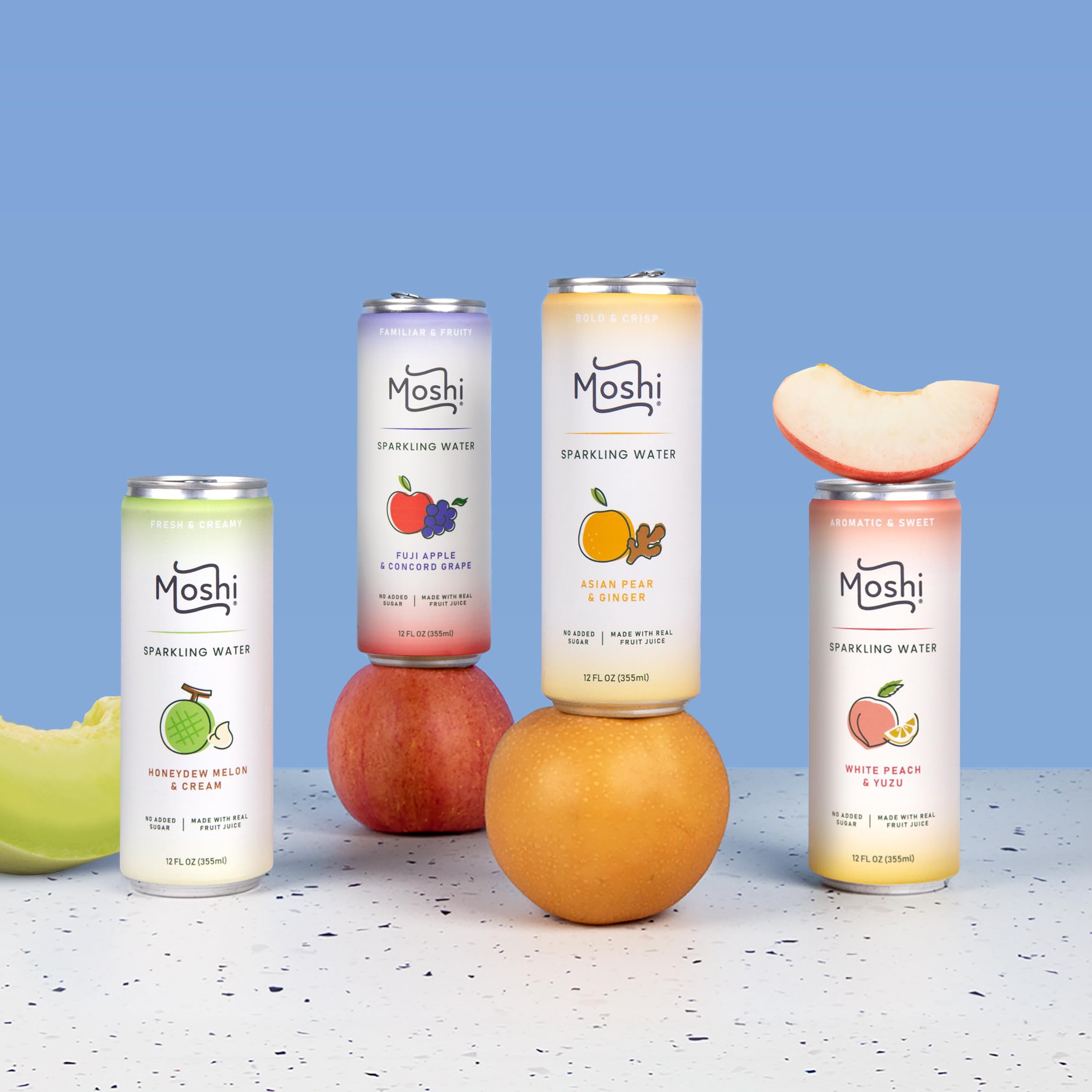 Amazon.com: Moshi Asian Flavored Sparkling Water 12 Pack