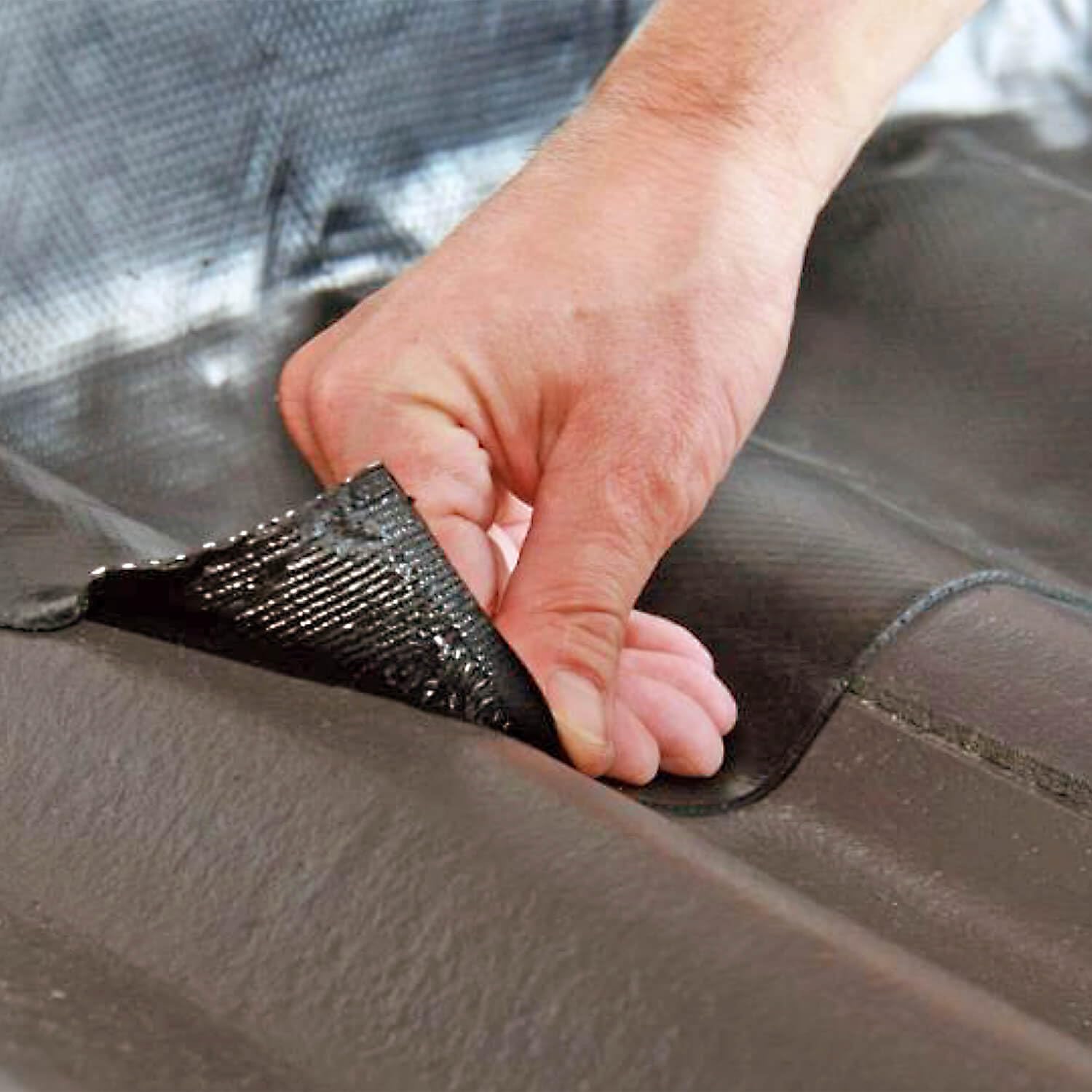 DEKS Dektite Self-Adhesive Fast Flash Flashing for Most Roofing Materials - 22"" x 16 Feet Polymer Roll, Black, 11-16-FAST_FLASH_BLACK