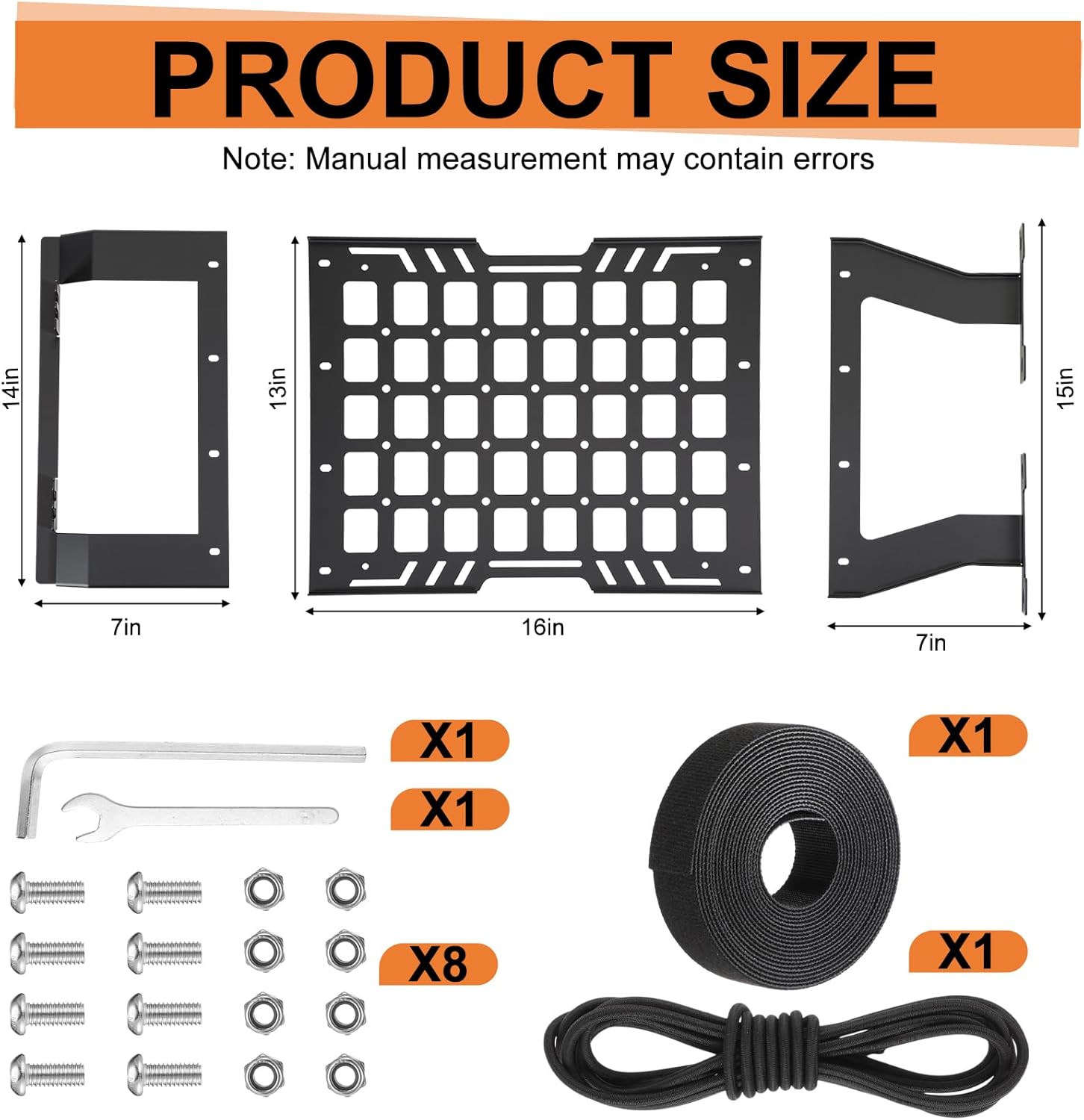 BBTO Hard Roof Rack Molle Panel Compatible with Wrangler Jl Jlu/Gladiator Jt 2018-2026, Overhead Molle Panel Storage Cargo Carrier Rack Without Drilling