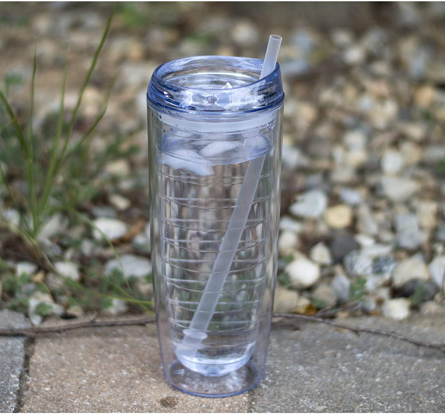 Moravia Health Reusable Bpo Free Double Walled Insulated Tumbler Travel Cup with Lid and Straw for Hiking Cycling Gym -500 ml