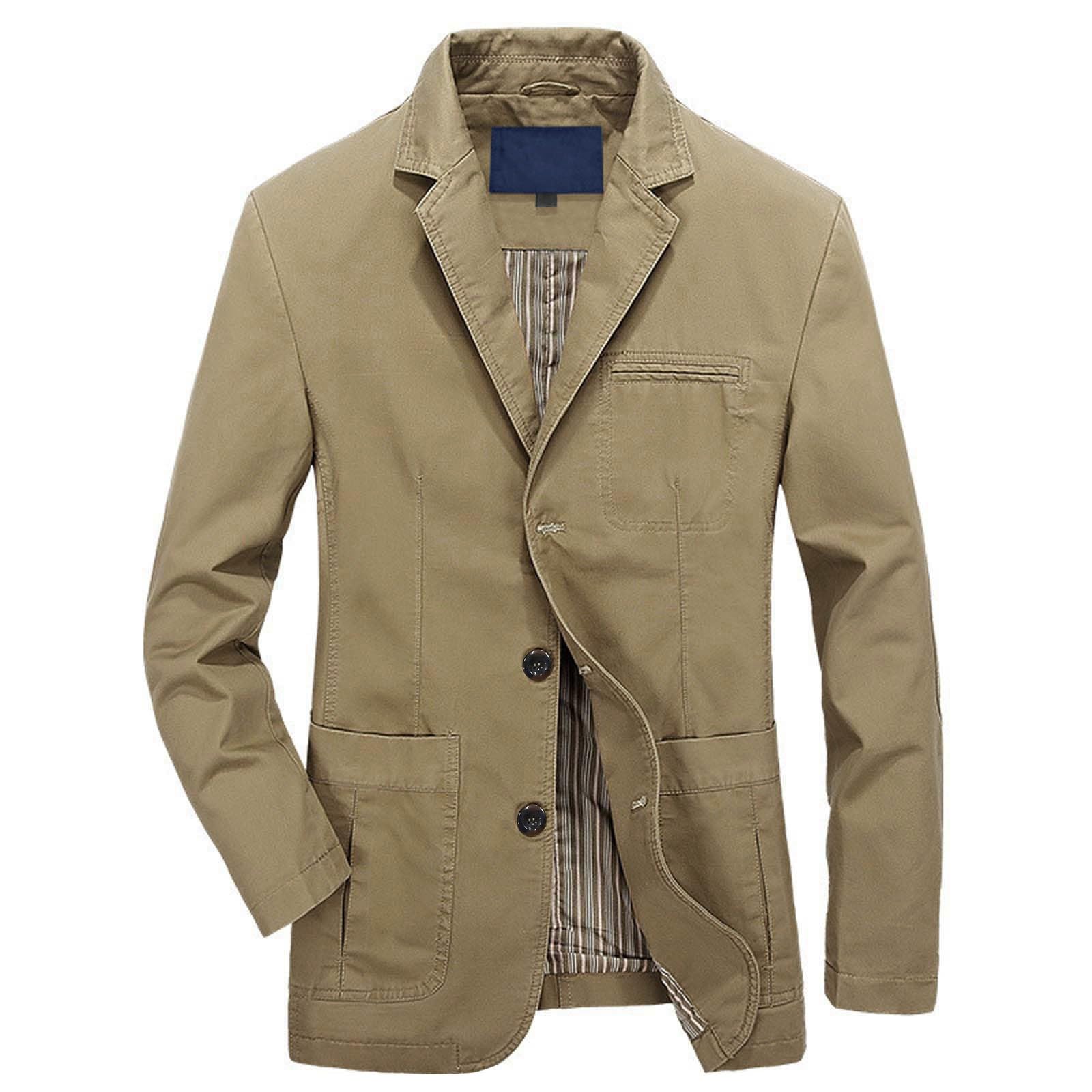 Chaquetas de traje para hombre de lino ligero deportivo chaqueta deportiva blazer para hombre de verano tallas grandes para hombre 2 botones traje de negocios chaquetas abrigo deportivo elegante