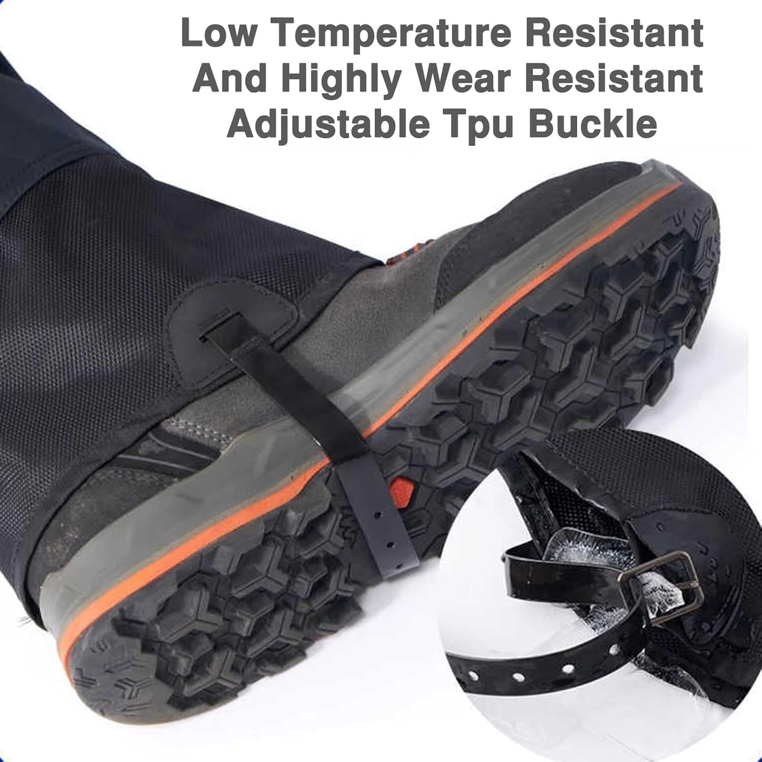 Guêtres De Neige Légères Réglables Guêtres Respirantes pour Hommes Et Femmes Alpinisme en Plein Air Et Randonnée Guêtres De Neige, Sangle De Boucle en TPU, pour L’Alpin, Color 1, M