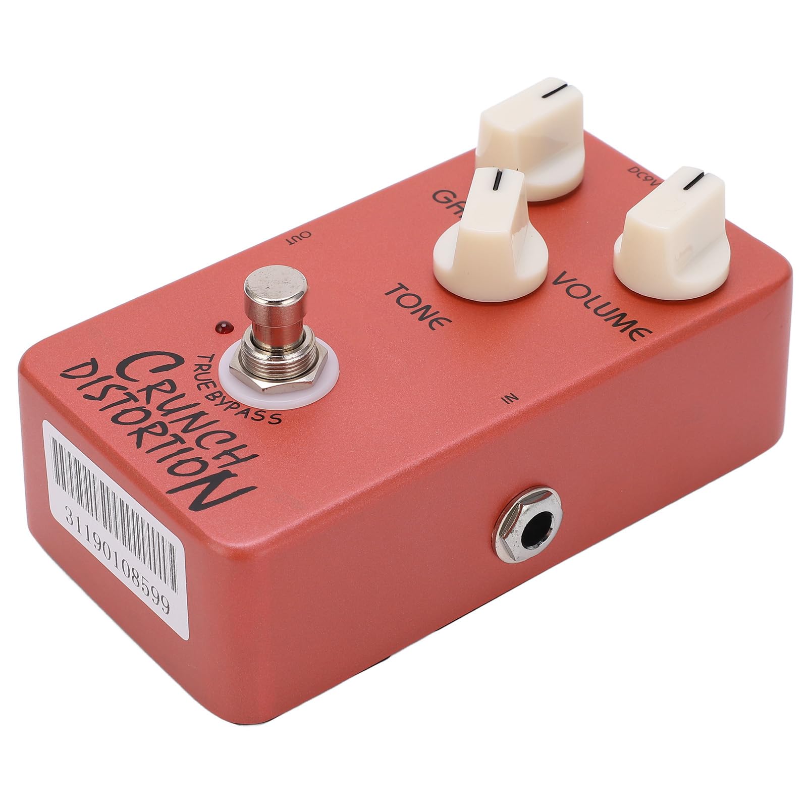 Pedale di distorsione Pedali effetto per chitarra monoblocco in metallo rosso scuro classico rock britannico true bypass per chitarristi elettrici