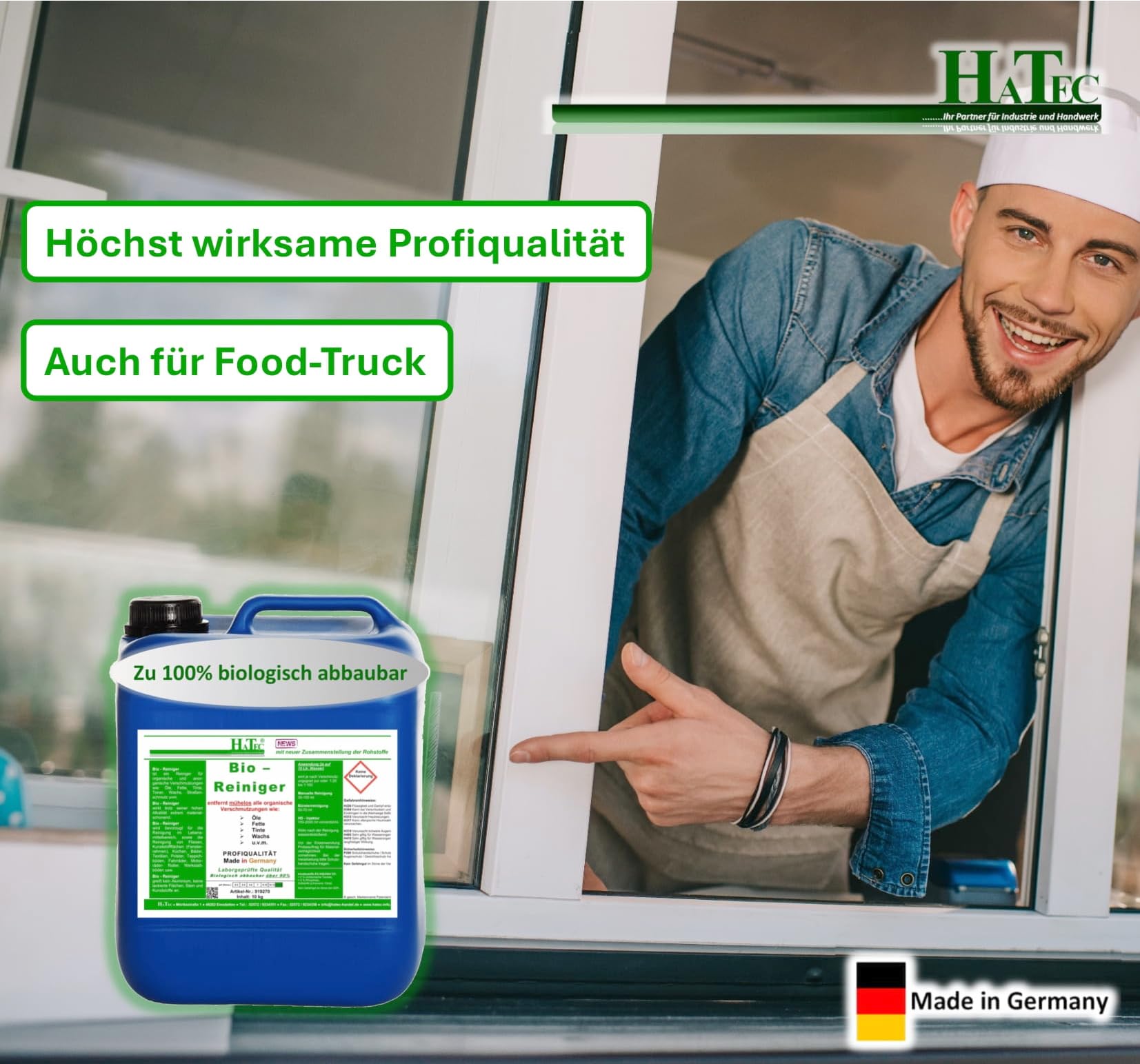 Bio-Reiniger 10-kg Konzentrat, über 90% biologisch abbaubar, Allzweckreiniger | hohe Effektivität | Polsterreiniger | Teppichreiniger | Entfetten | Oberflächenreinger