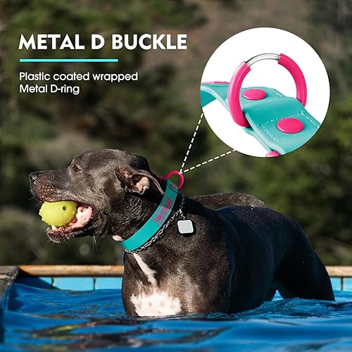Miniatura 4 de Wolfone Collar de perro ajustable impermeable para perros pequeños, medianos y grandes, cómodo, resistente, a prueba de olores, fácil de limpiar,