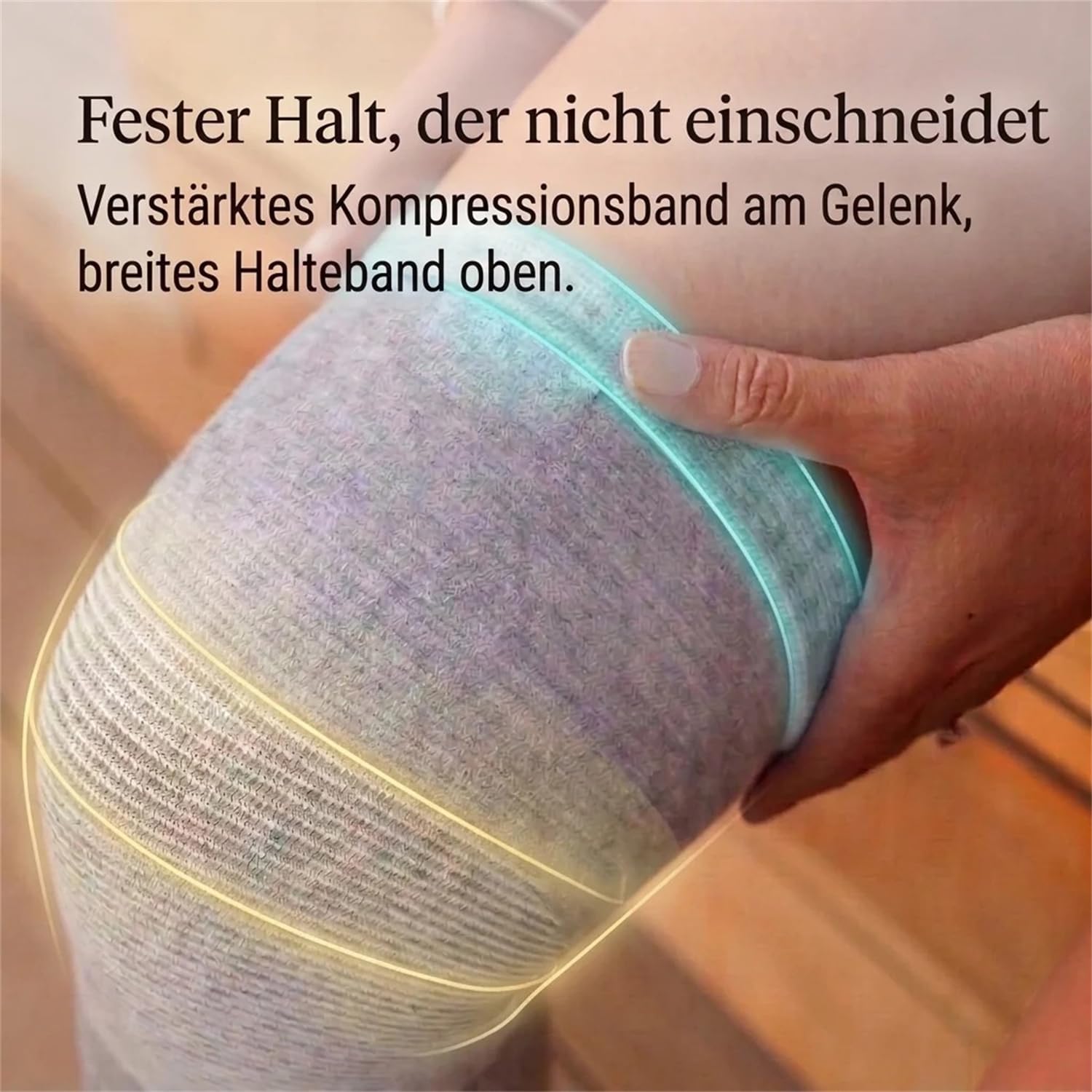Kniebandage aus Bambusfaser, 2 Stück – atmungsaktiv & rutschfest