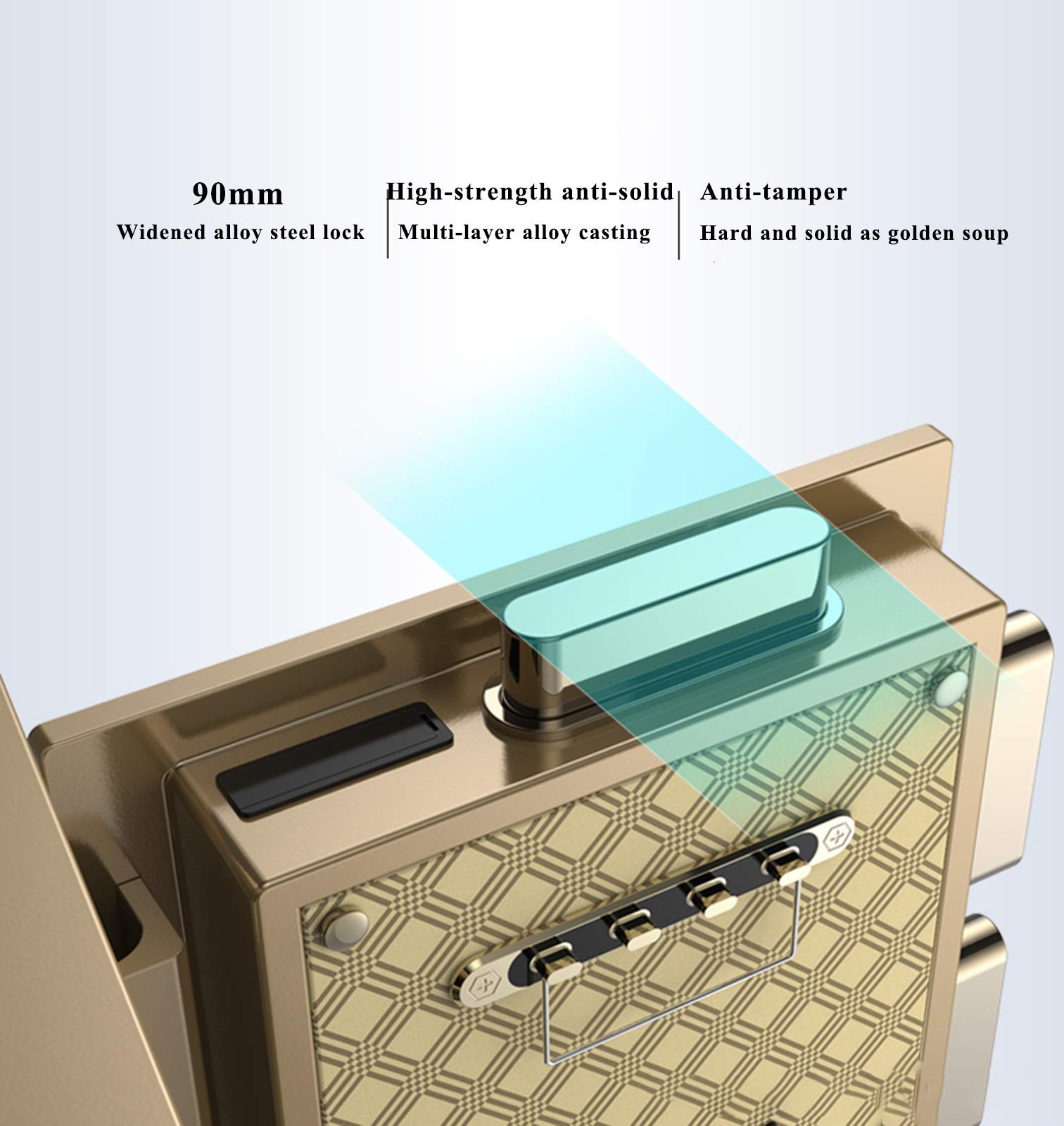 Caja Fuerte ignífuga Impermeable, Caja Fuerte ignífuga con Bolsa de Documentos ignífuga, Cerradura de combinación Digital y Estante extraíble, hogar ignífugo Impermeable para Dinero valiosos