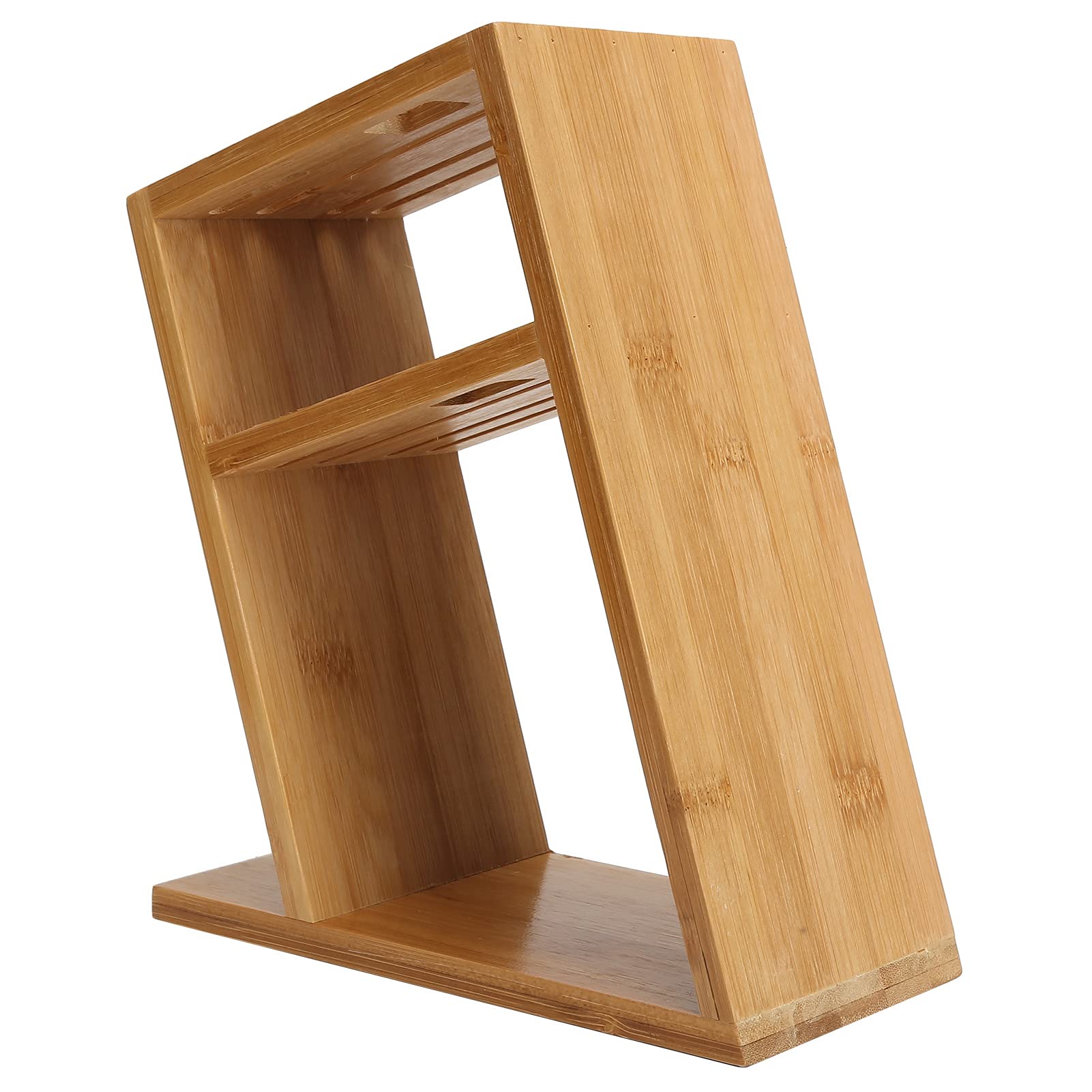 Soporte estante de cocina inclinado para evitar humedad en cuchillos de encimera