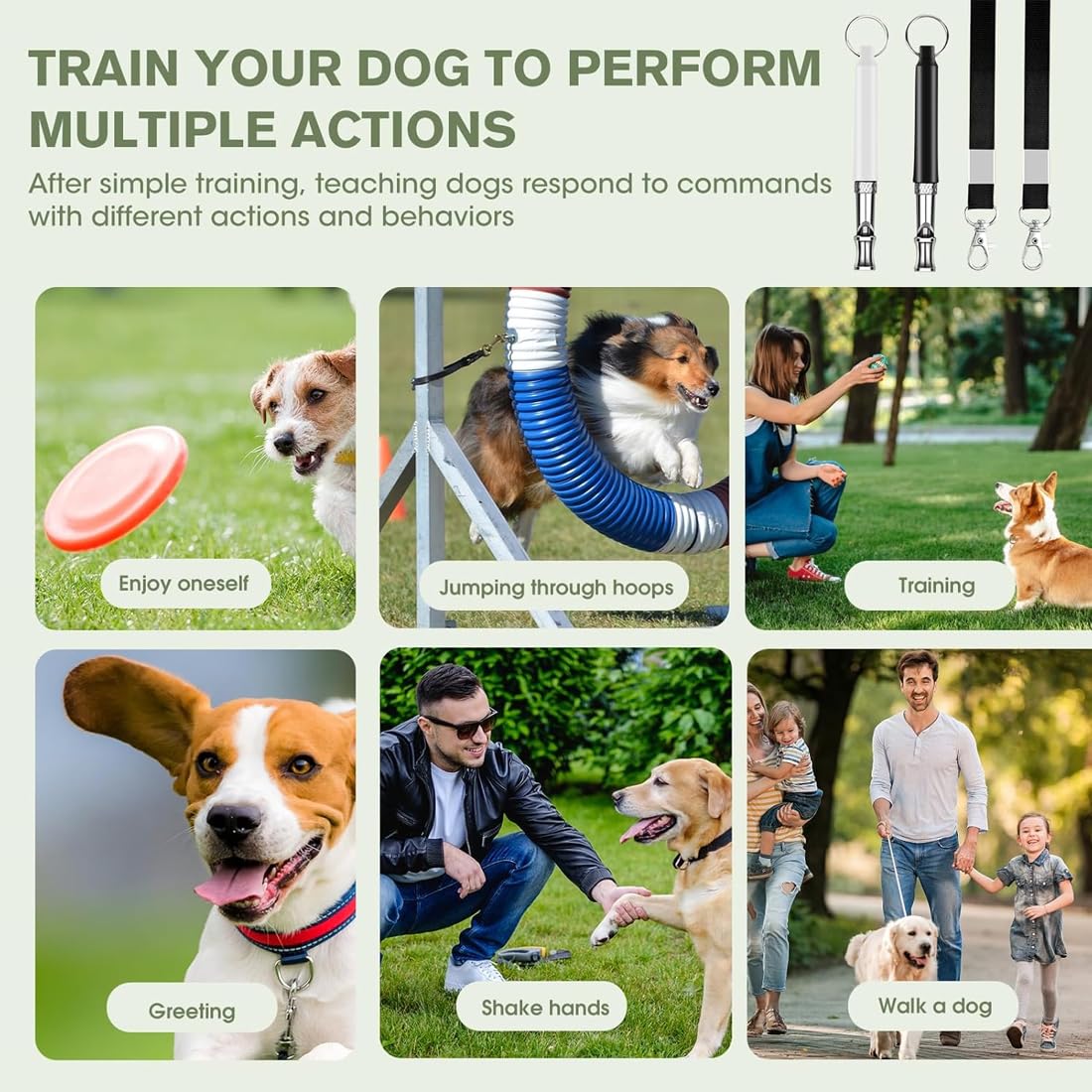 1 Set Fischietto Ultrasuoni Per Cani, Fischietto Per Cani, Ultrasuoni Per Cani, Fischietti Per Cani Con Cordino Regolabile Per Ii Richiamo E Ii Controllo Dell'Abbaio