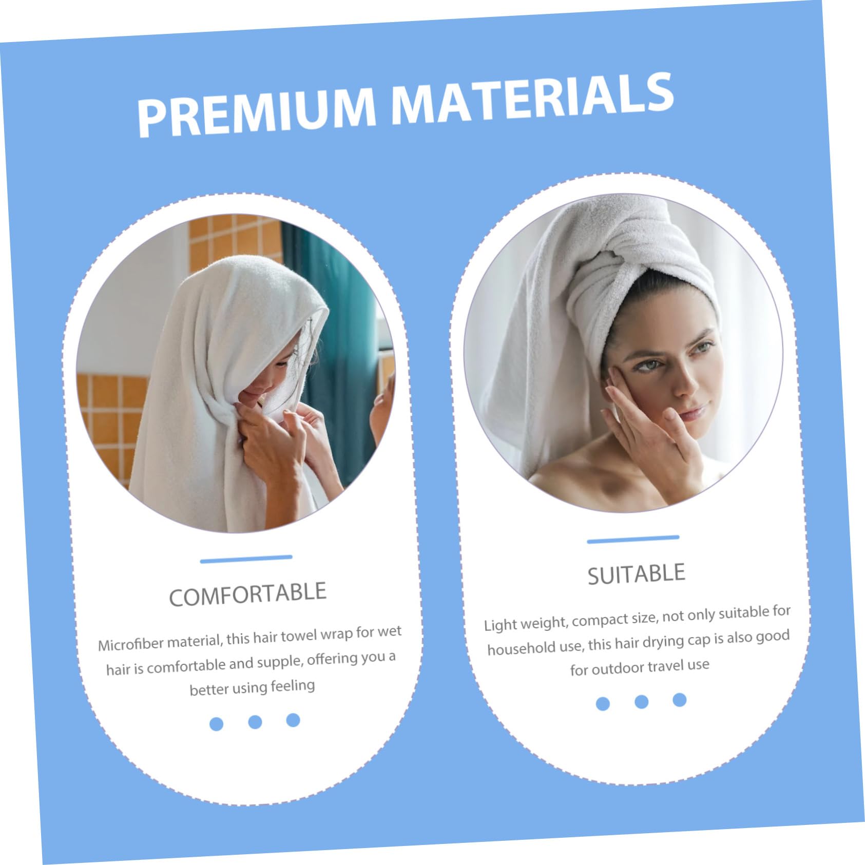 CALLARON 3 Piezas Toalla para secar el Cabello Toallas toalhas Towels para el Cabello Envoltura de Secado para el o de Cabeza para o Mojado Fibra extrafina