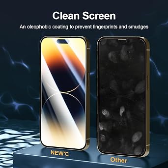 NEW'C for iPhone 14 Pro Max Screen Protector with Installation Tool