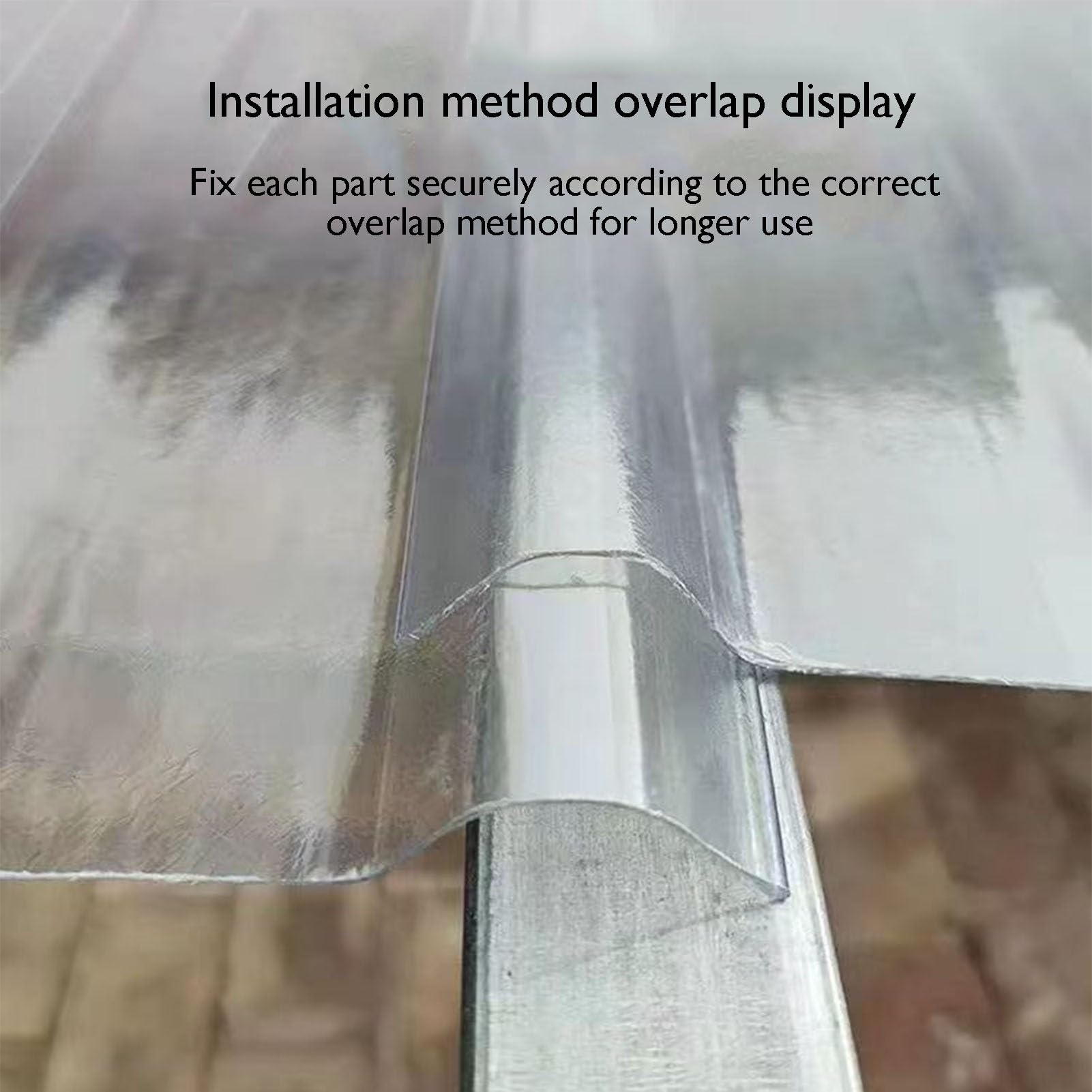 Canopy Garage Shed Panels Laminas Plastico Resistente al Frío Tejas Translúcidas para Tejados Terraza Taller(4pieces,0.9x0.5m/2.95x1.64ft)
