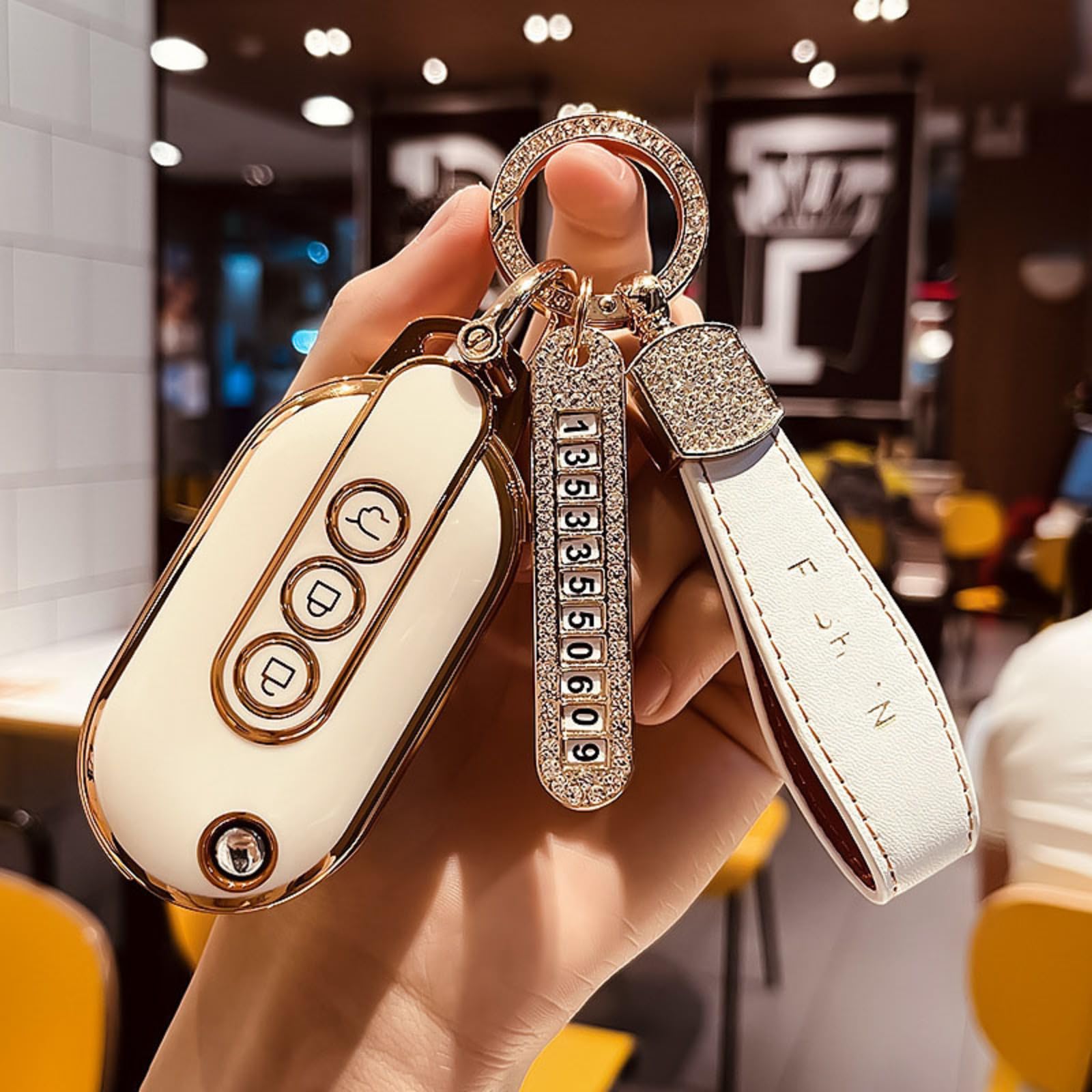 Funda de llave para Wuling Mini EV en TPU premium con acabado elegante y protección integral 7