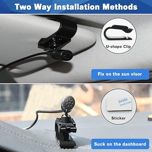 Miniatura 4 de Micrófono estéreo para coche, 0.138 in Jack Car Bluetooth micrófono para 5 '' 7 '' 9 '' 10.1 '' en unidad principal GPS DVD Radio estéreo