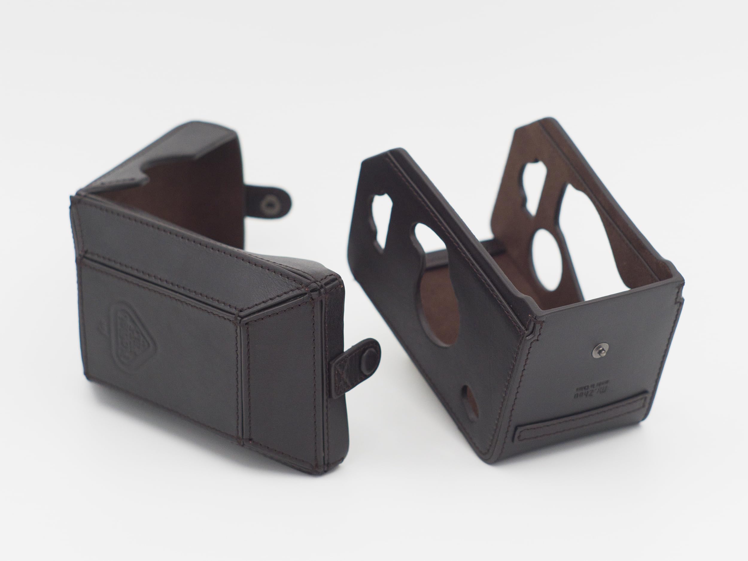 Custodia protettiva completa in pelle per Rolleiflex 2.8F 2.8E 2.8D, 3.5F, 3.5E, 3.5D e compatibile con Rolleikin 35 mm Kit adattatore pellicola, Marrone scuro, Custodia protettiva leggera