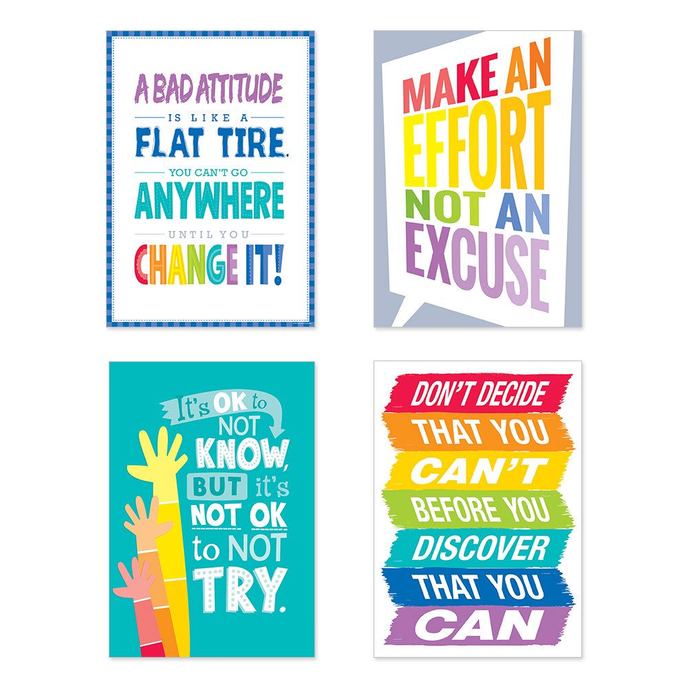 Creative Teaching Press Inspire U Painted Palette 4-Posters (4 Pack) (Room Displays and Decoration), Multi (7487)