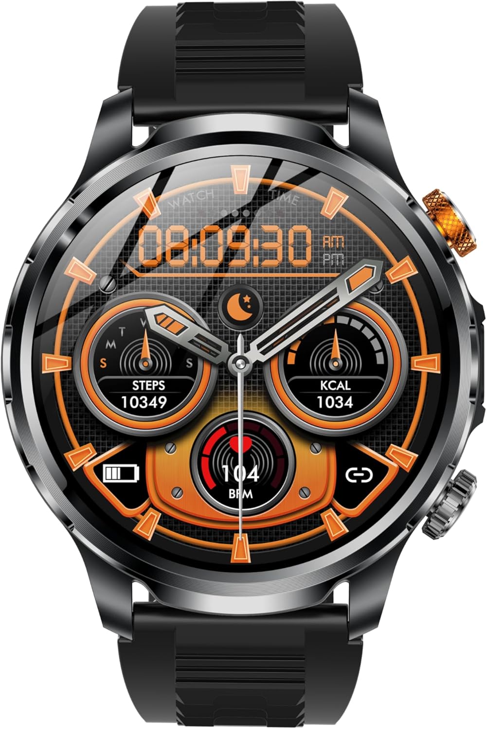 ساعات ذكية عسكرية للرجال، ساعة ذكية للرجال بشاشة 1.91 بوصة، مزودة ببطارية 1000 مللي أمبير/مقاومة للماء حتى 5 ضغط جوي/مصباح LED/أكثر من 110 وضع رياضي/مراقبة معدل ضربات القلب/تشبع الأكسجين في الدم/مراقبة النوم، ساعة تتبع اللياقة البدنية لأجهزة أندرويد...