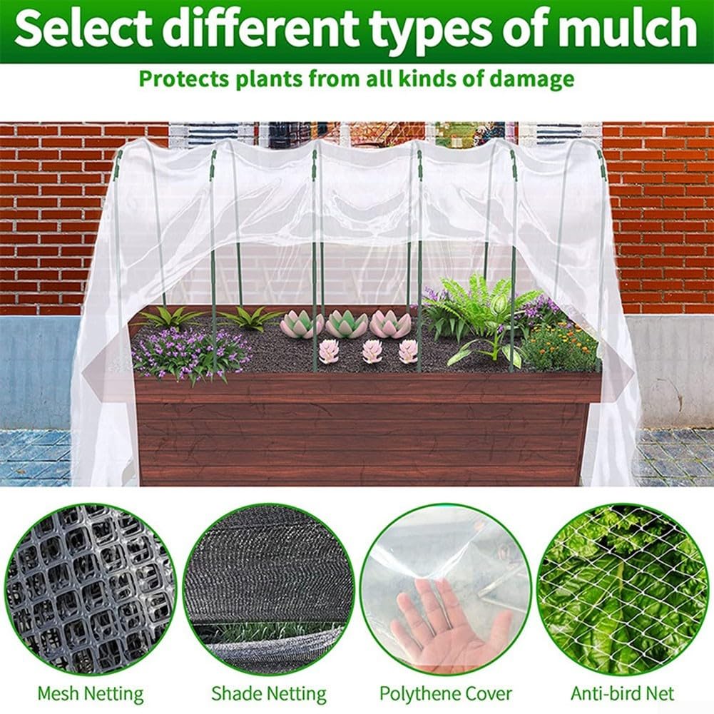Kit di panni antigelo per piante da esterno, ampia quantità di cerchi e clip da giardino per una protezione ottimale (D