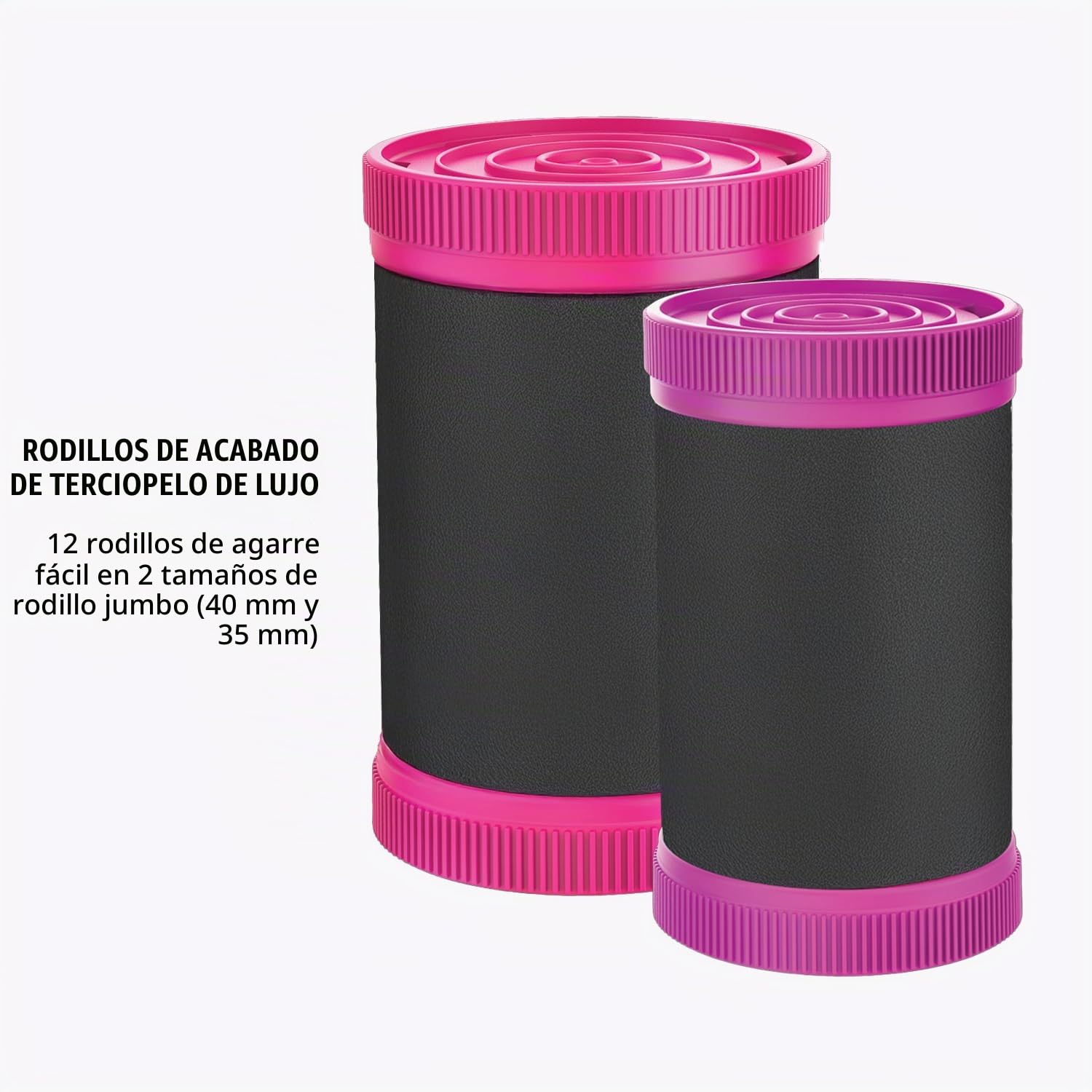 Remington Rodillos de pelo con calefacción (juego de 12 rodillos de terciopelo flocado en 2 tamaños jumbo (35 mm y 40 mm), tecnología cerámica e iónica, núcleo de cera, 12 pines y clips incluidos,