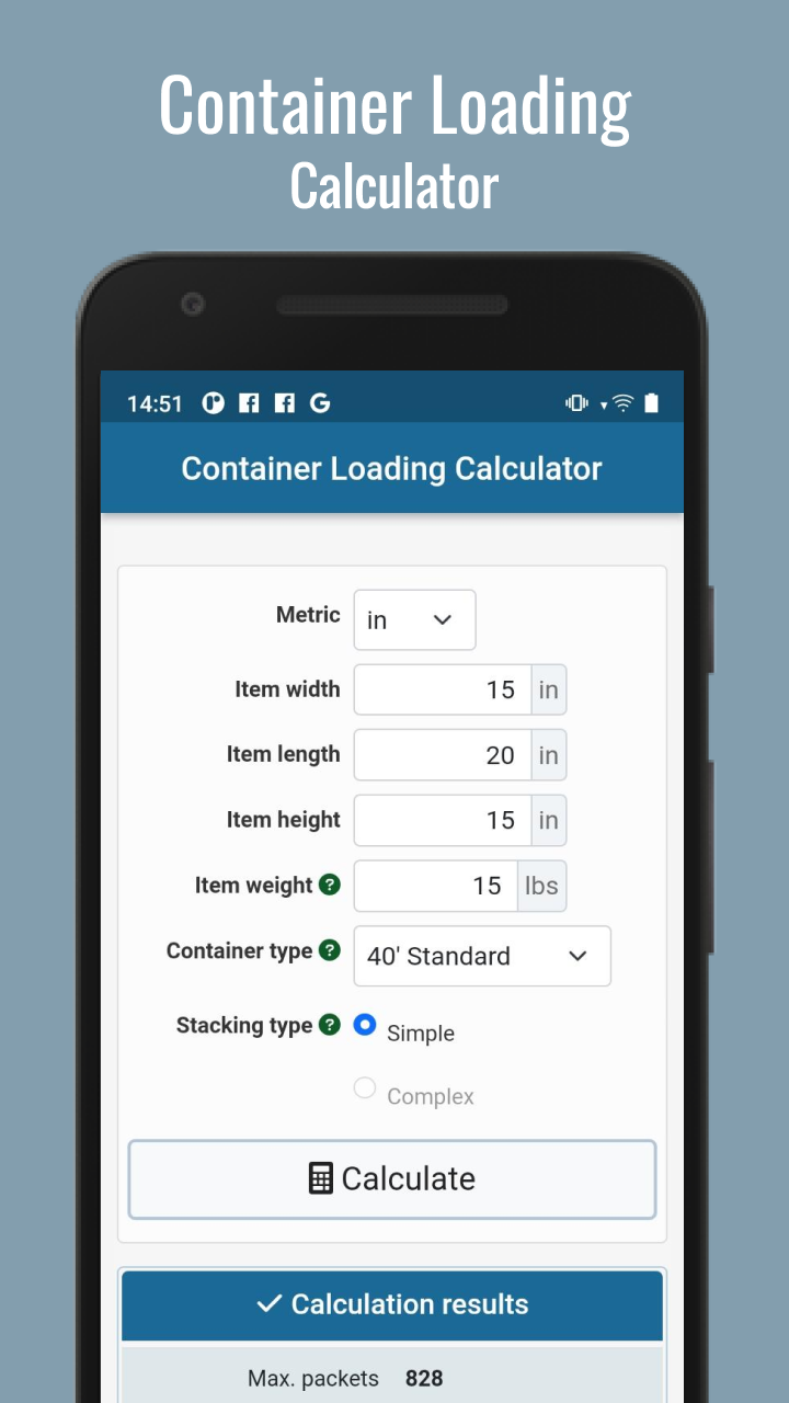 Container Loading Calculator App on Amazon Appstore