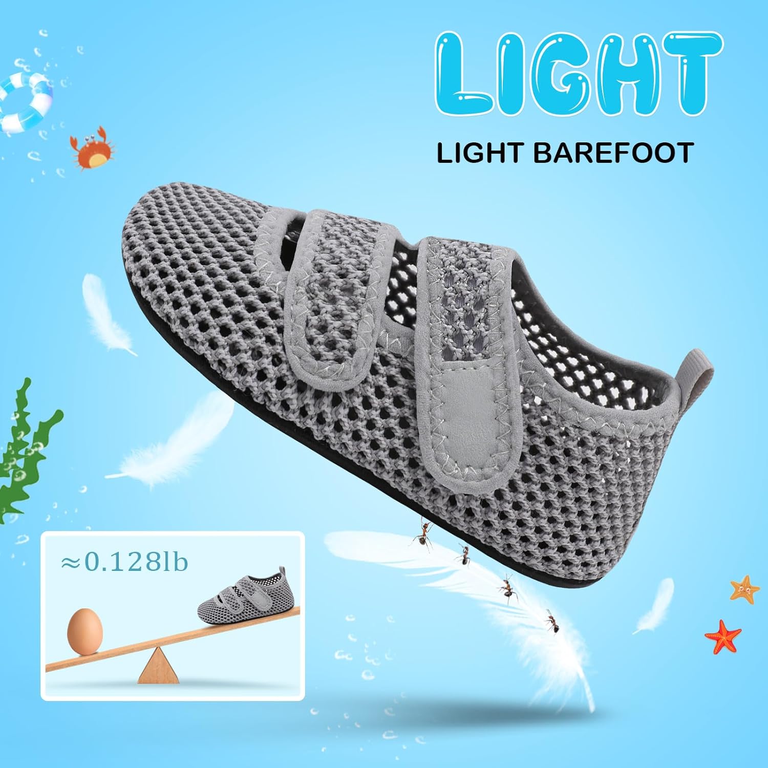 BARERUN Toddler Water Shoes Boys Girls Quick Dry Barefoot Aqua Shoes for Swim Pool Beach Non Slip Breathable Sandals Lightweight Summer House Slippers - Image 7