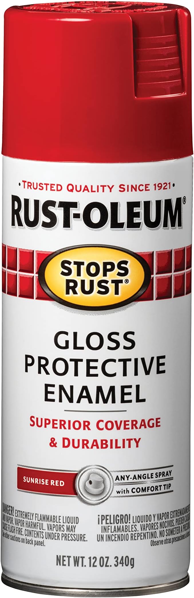 7762830 Stops Rust Spray Paint, 12 oz, Gloss Red Sunrise