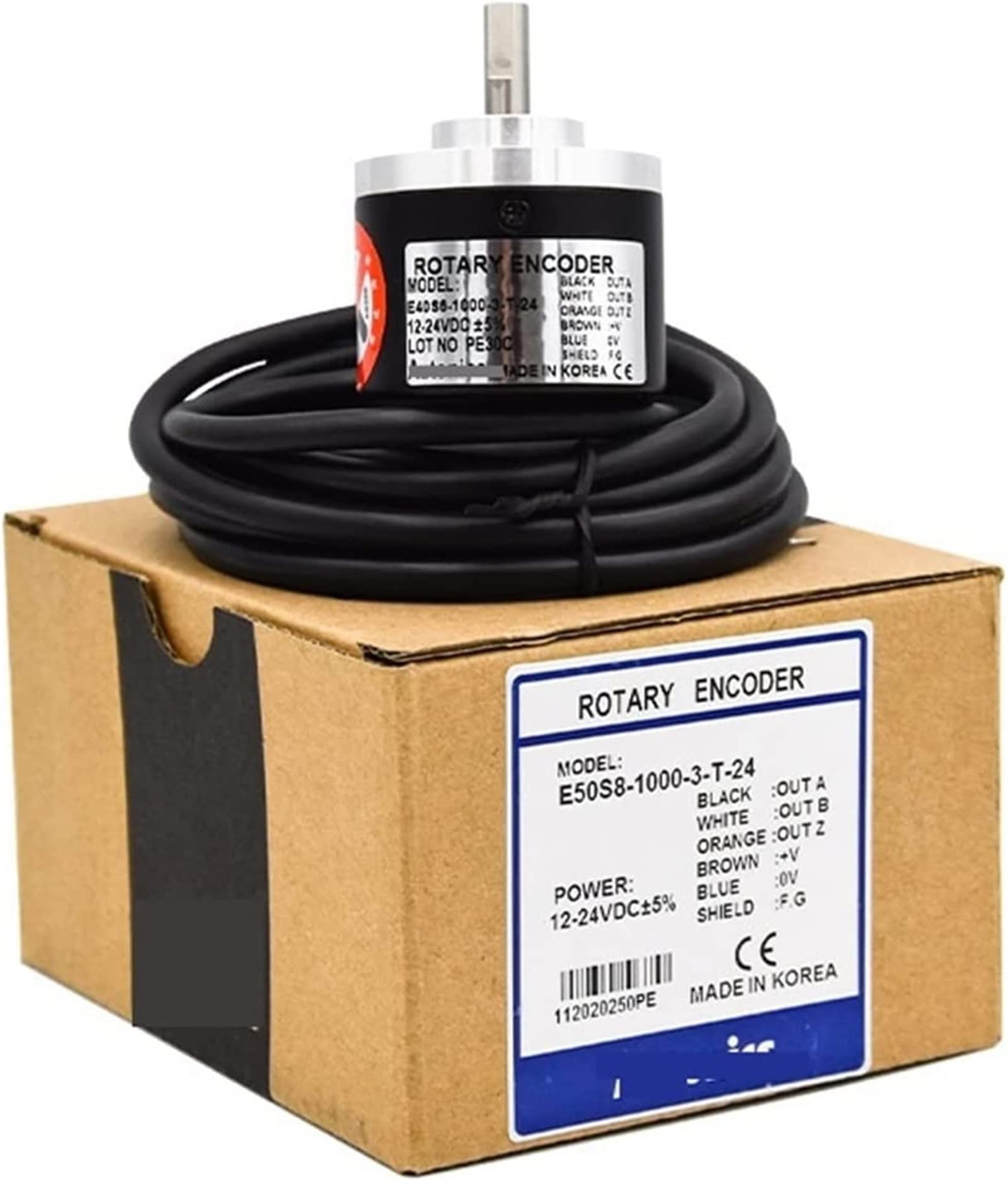 IBOWZ Rotary Encoder, E40S6-3600-3-T-24 5000P/R (5000P)