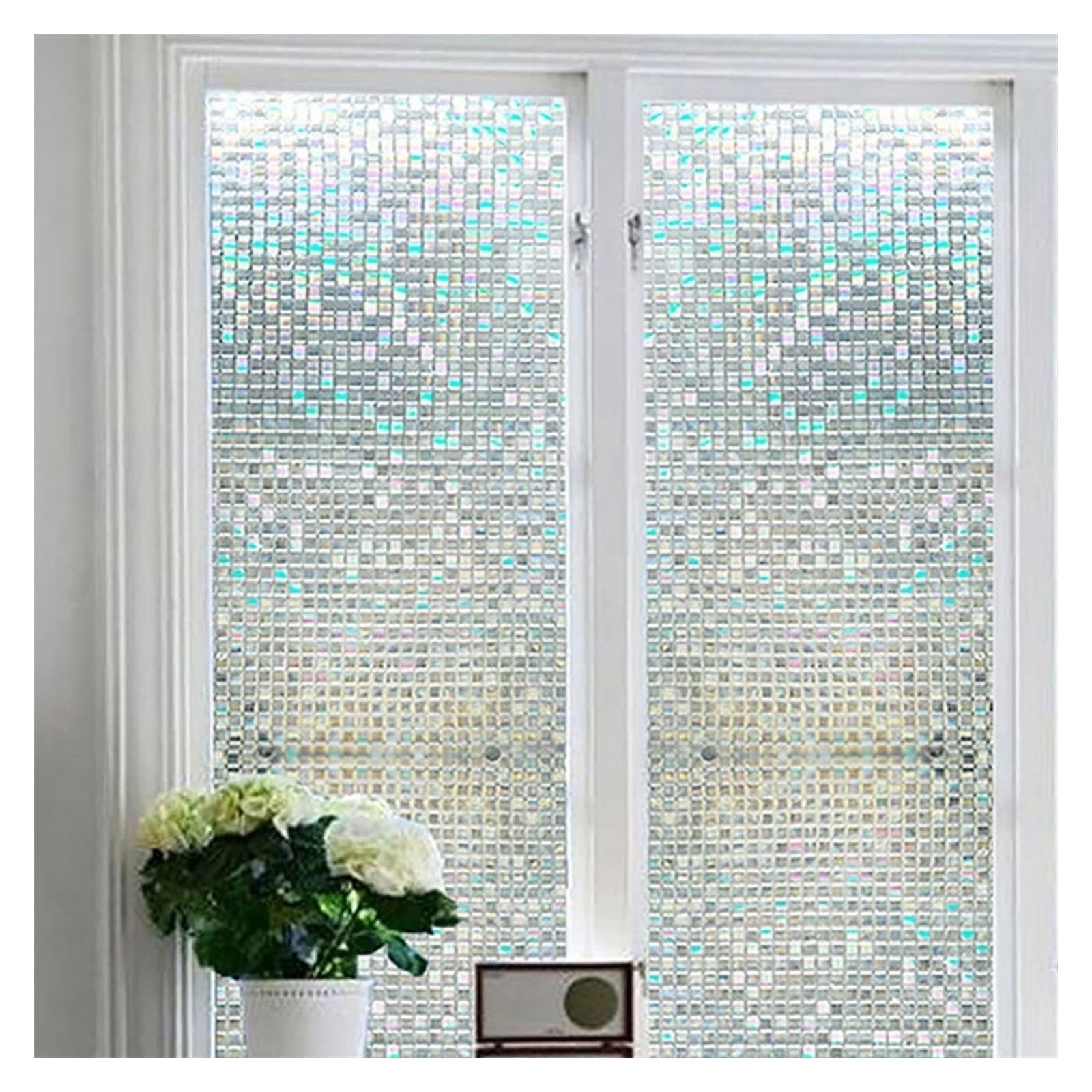 decorative window film 3D Window Films Privacy Decorative Film Anti-UV Non-Adhesive Static Cling Glass Sticker for Home Kitchen Office