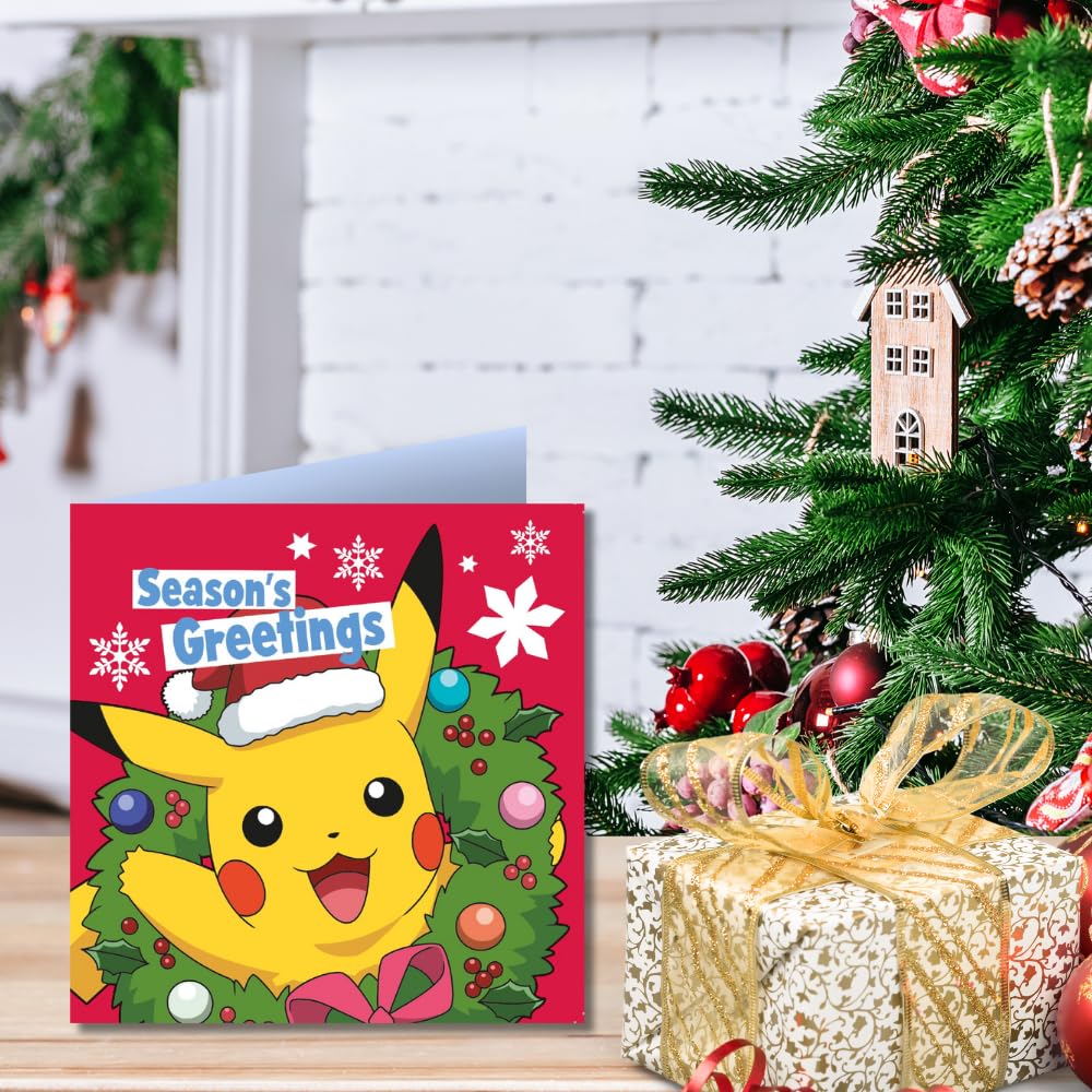 Pokemon Card Packs Official Pokemon Christmas Card Pack  12 Cards, 2  Designs, With Envelopes, 135x135mm
