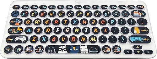 Miniatura 10 de Logitech K380Pebble Keys 2 K380s - Funda para teclado Bluetooth multidispositivo, diseño de flamenco