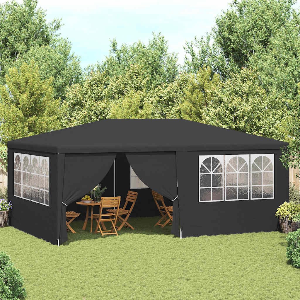 Genérico Carpa Profesional para Fiestas con Paredes Gris 90 g/m² 4x6 m,Casa y jardín,Jardín,Artículos de Exterior,Estructuras de Exteriores,Carpas y cenadores-48537
