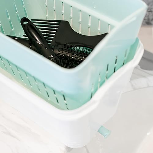 Miniatura 8 de Strucket Mini colador entrelazado y cubo pequeño con drenaje (1 galón). Esenciales para el hogar para cocina, camping, limpieza. Cubocolador para