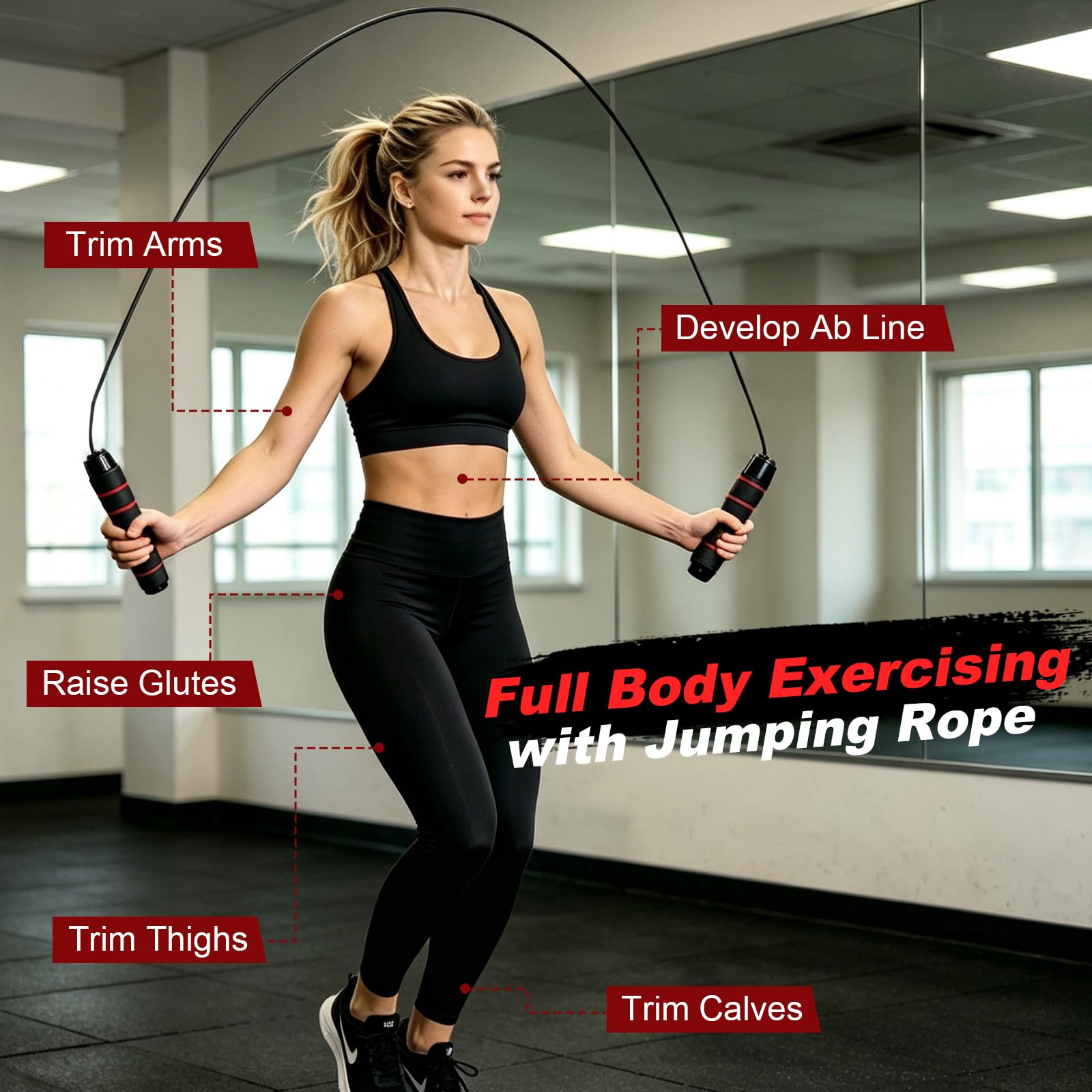 Rueda de abdominales, kit de ruedas de ejercicio 10 en 1 con bandas de resistencia, alfombrilla de rodilla, cuerda de saltar, barra de flexiones, equipo de gimnasio en casa para hombres y mujeres,