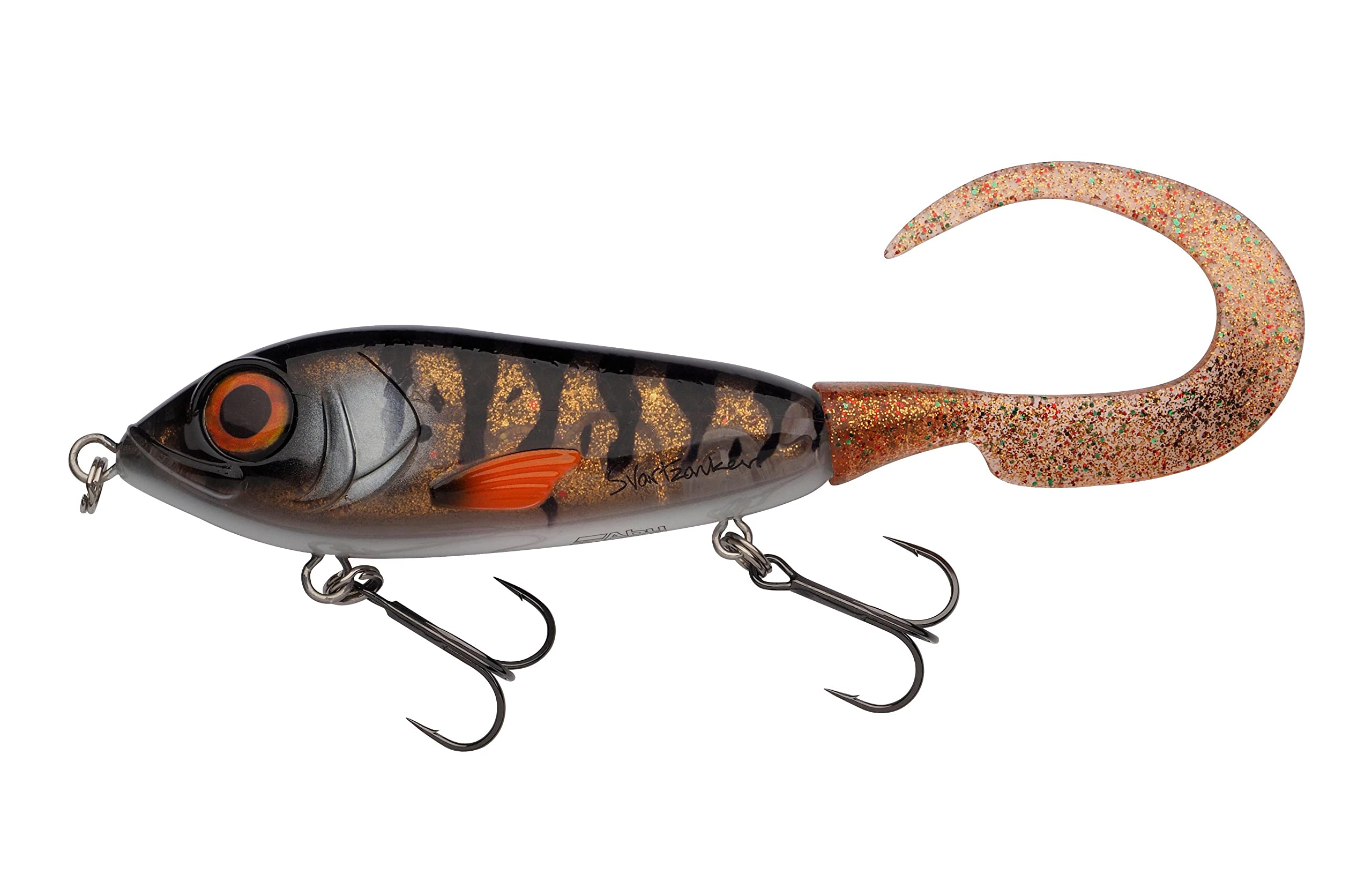Abu Garcia Svartzonker McMy Tail Jerkbait, Przezroczysty, Wysokoudarowy Abs, Ekologiczny Obciążnik, Realistyczny Efekt 3D, do Połowów Słodkowodnych i Słonowodnych, Prawdziwy Gorący Szczupak 17 cm