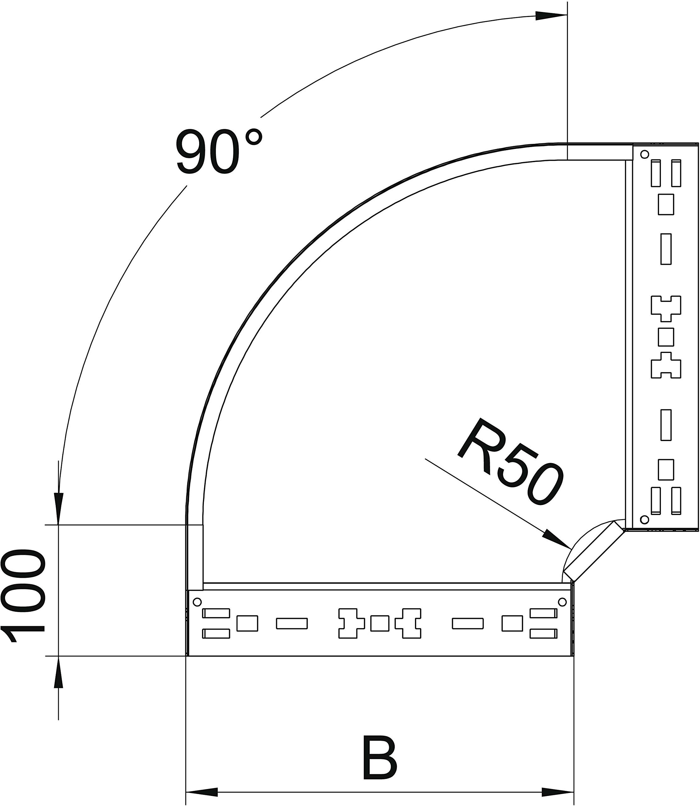 obo-bettermann – Kurve 90o RBM90 60 x 200 FS