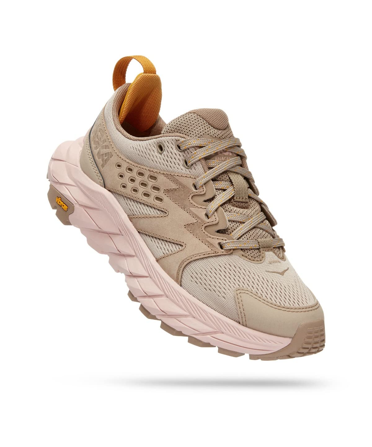 Hoka Women's Anacapa Aero Low Hiking Boot, Oxford Tan/Peach Whip, 8
