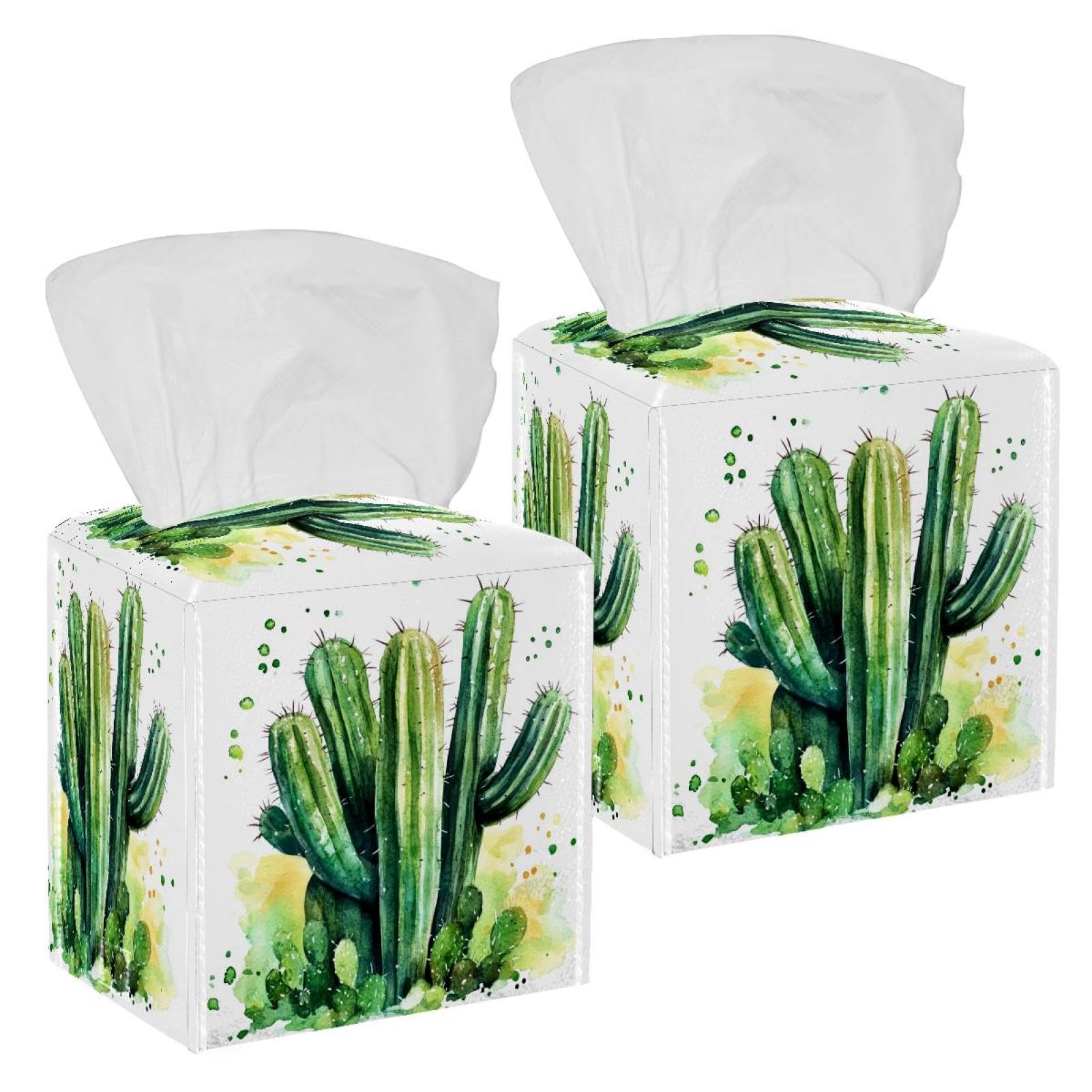 Boîte à mouchoirs en cuir vert pour remplacer le carton usé