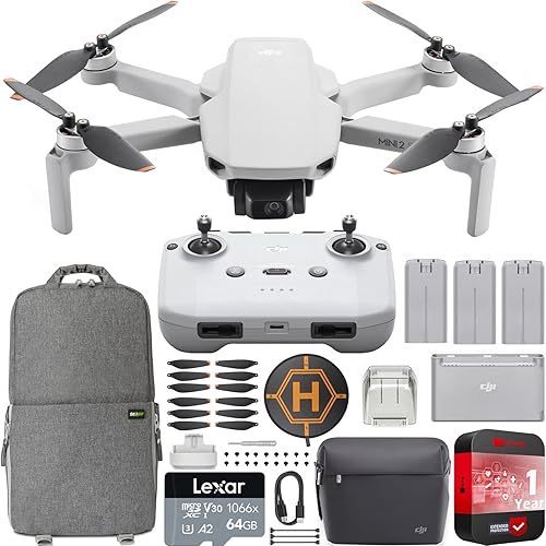 DJI Mini 2 SE Camera Drone Quadcopter Fly More Combo con control remoto RC-N1 con paquete de protección extendida de video de 2.7 K con mochila Deco
