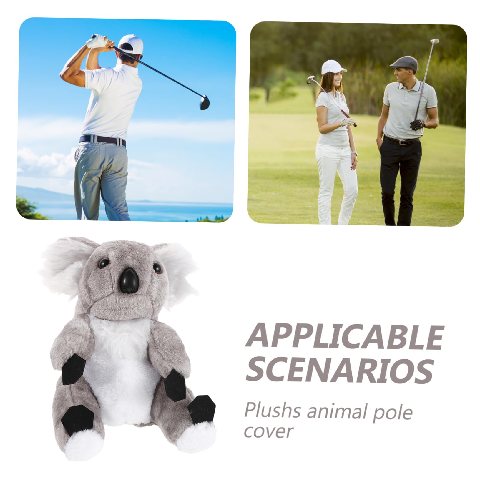 Fundas para Palos De Golf De Peluche Forma De Funda para Driver y Fairway Accesorio Divertido para Golf Practice Range