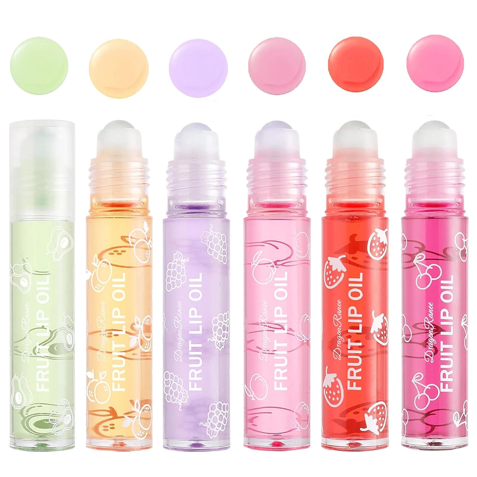 Sponsored Ad – 6PCS Fruity Flavors Rolling Ball Lip Oil Set, Long Lasting Moisturizing Lip Balm, Roll-On Lip Gloss Set, Glossy Lip Make-up for All Age, Transparent Lip Gloss for Dry and Chapped Lips