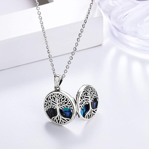 Miniatura 2 de Friggem Tree of Life Necklace for Women, Sterling Silver Pendant with 18'' Chain, Jewelry Gifts for Women Girls Grandma Wife Mom (with Gift Box)