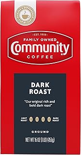Dark Roast Premium Ground 16 Oz Bag, Full Body Rich Bold Taste, 100% Select Arabica Coffee Beans