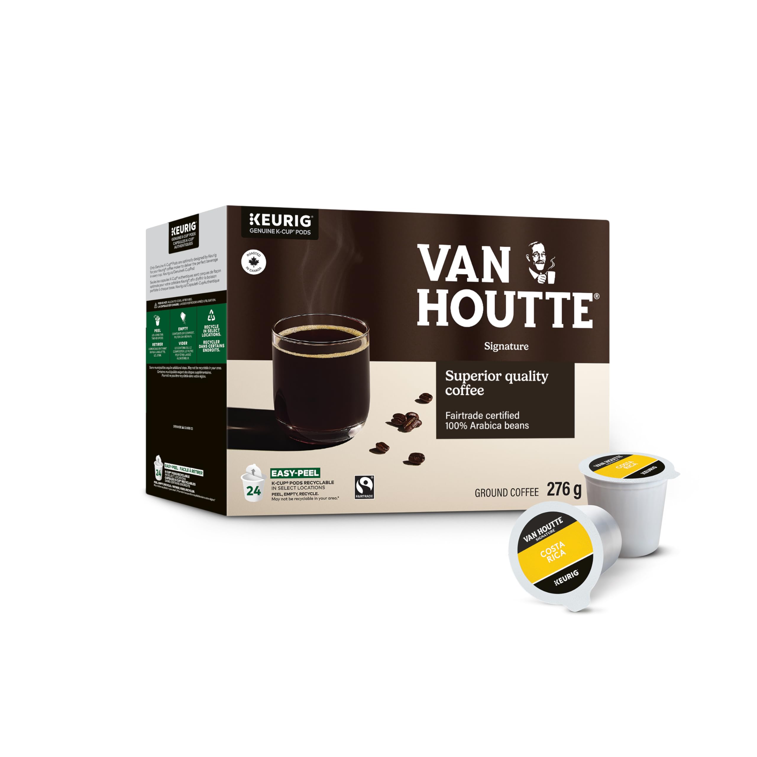 Van Houtte Costa Rica Light Roast K-Cups Coffee Pods, 24 Count For