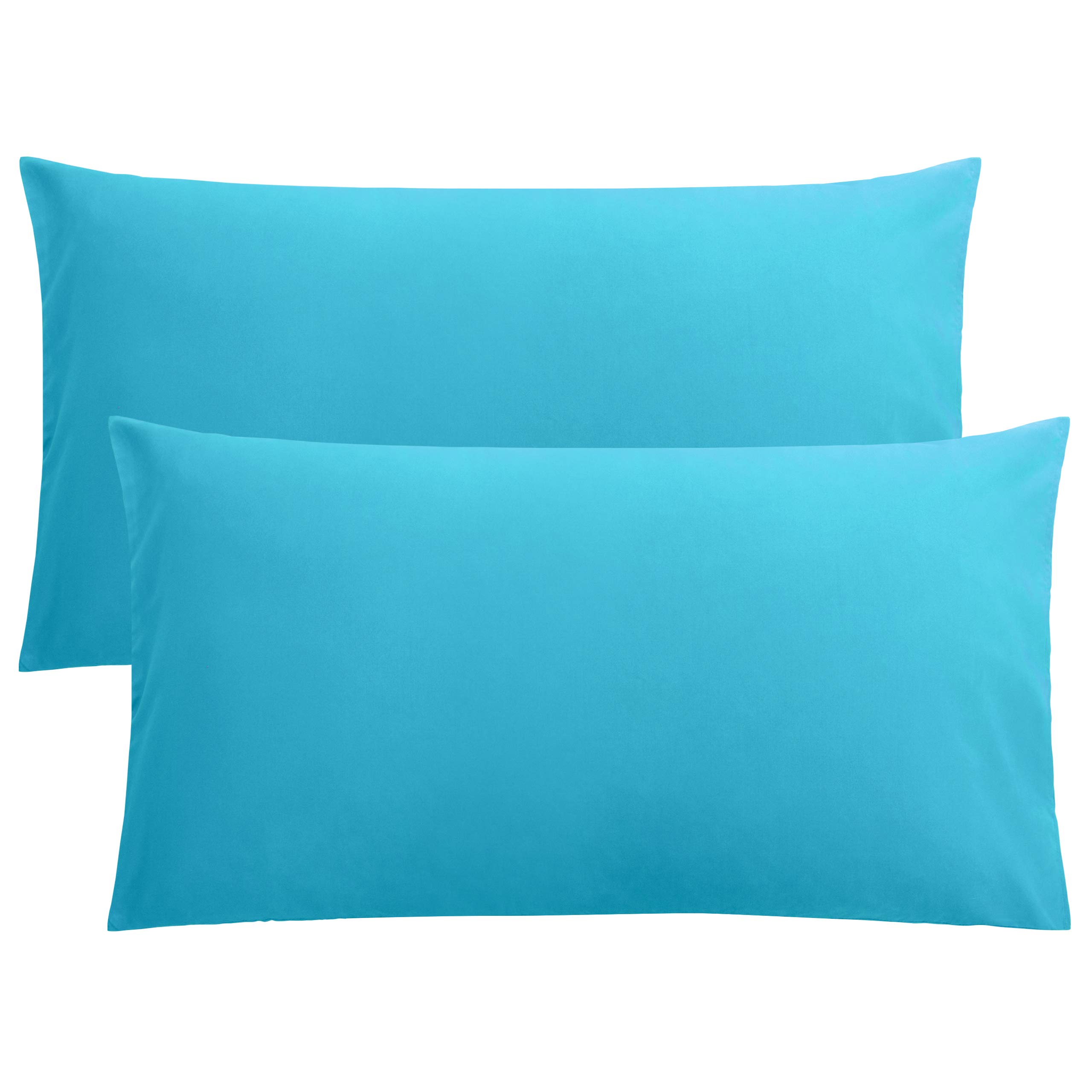 FLXXIE 2-Pack Microfiber King Pillow Cases, Envelope Closure, Blue
