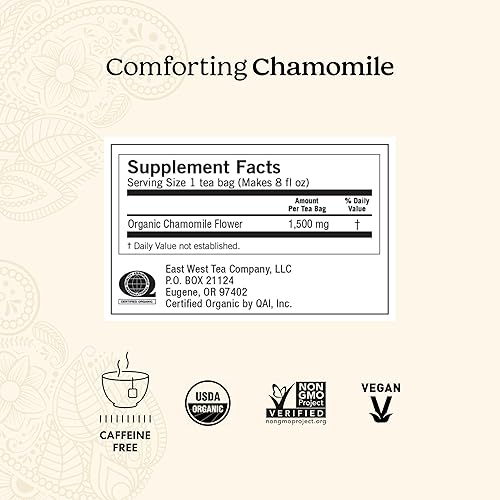 Miniatura 3 de Yogi Té de manzanilla reconfortante – 16 bolsas de té por paquete (4 paquetes) – Bolsas de té de manzanilla orgánica – Apoya una buena noche de