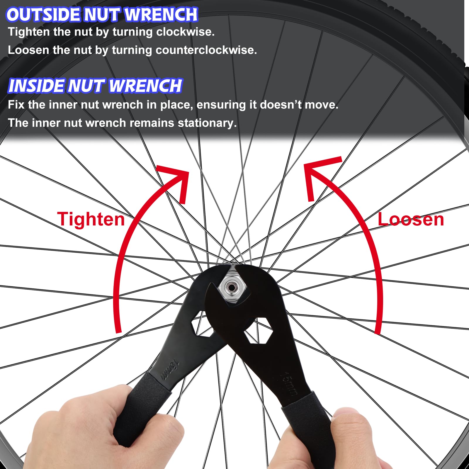 Starward 5 Pièces Jeu Clés Écrous Coniques, Kit Cliquet Pour