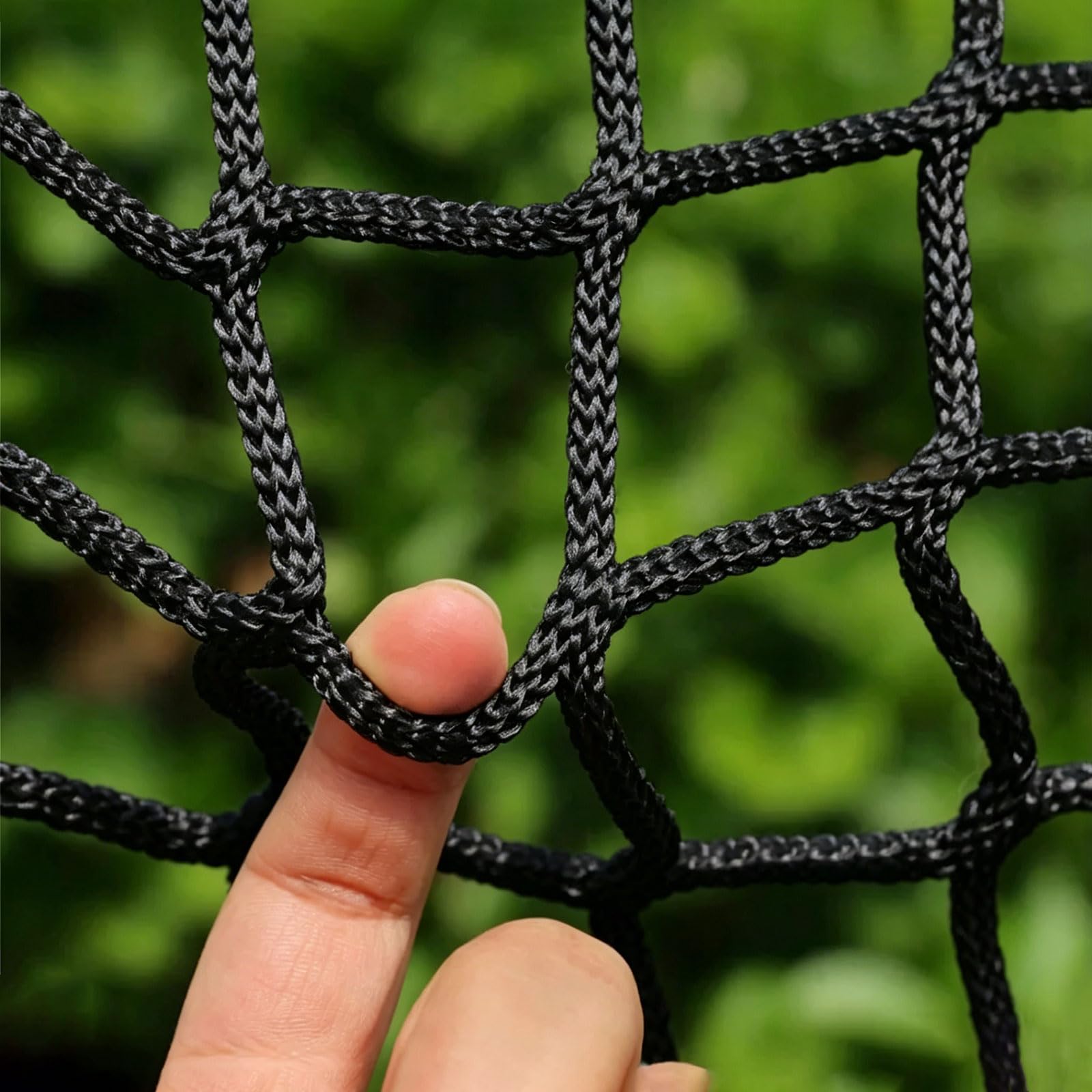 TenNuoDa Black Safety Rope Net for Child, Knotless Polyester Protective for Balcony Playground, Kids Pet Anti-Fall Net, Outdoor Terrace Decoration Fence(Size:3x4M(9.8x13.1FT),Color:Black)