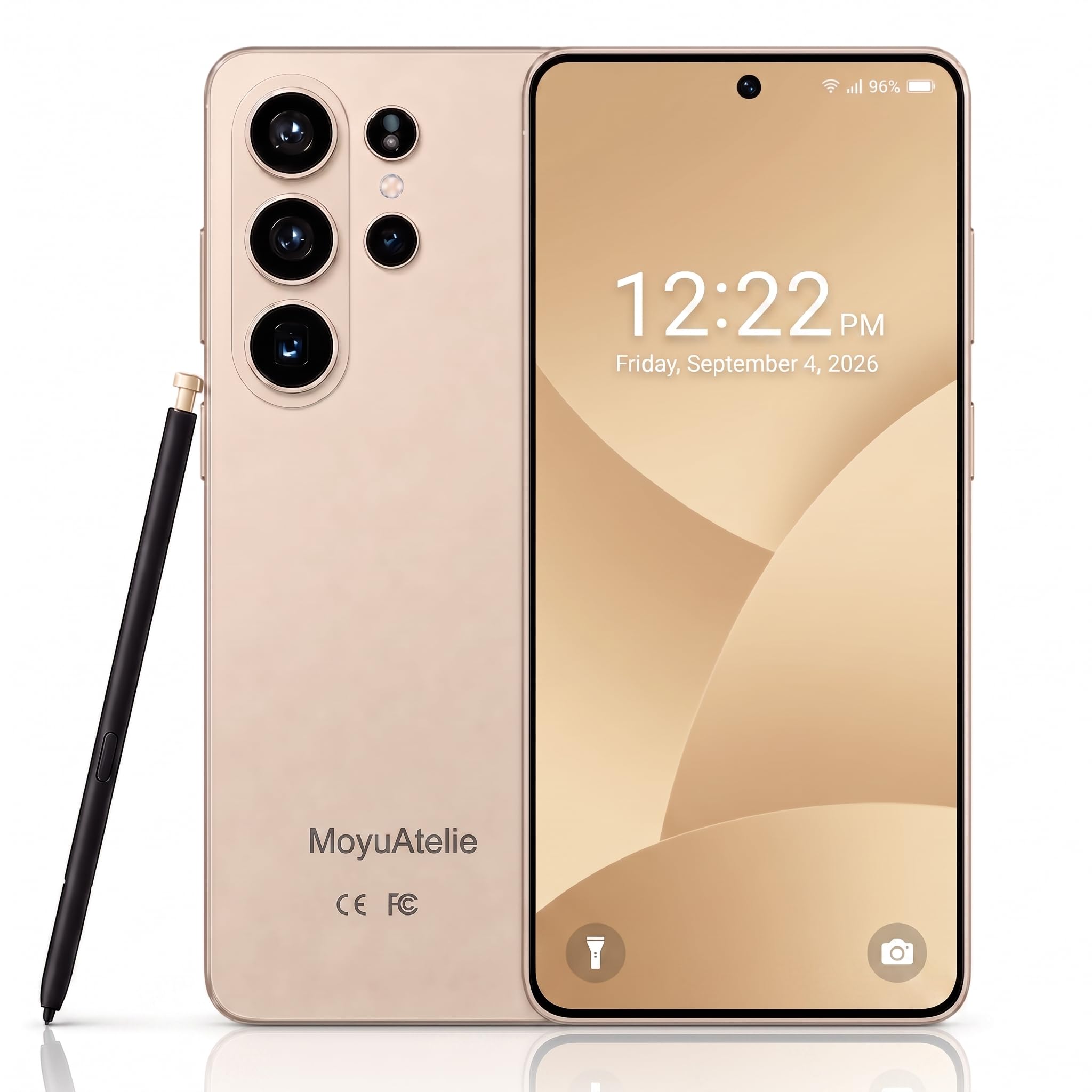 26 Ultra Unlocked Cell Phone, 16GB RAM 512GB ROM Android 16 Smartphone, 7000mAh Battery, 6.9" 120Hz HD Display, 50MP Camera, Face Unlock, Dual SIM Dual Standby Unlocked Android Phone-Gold